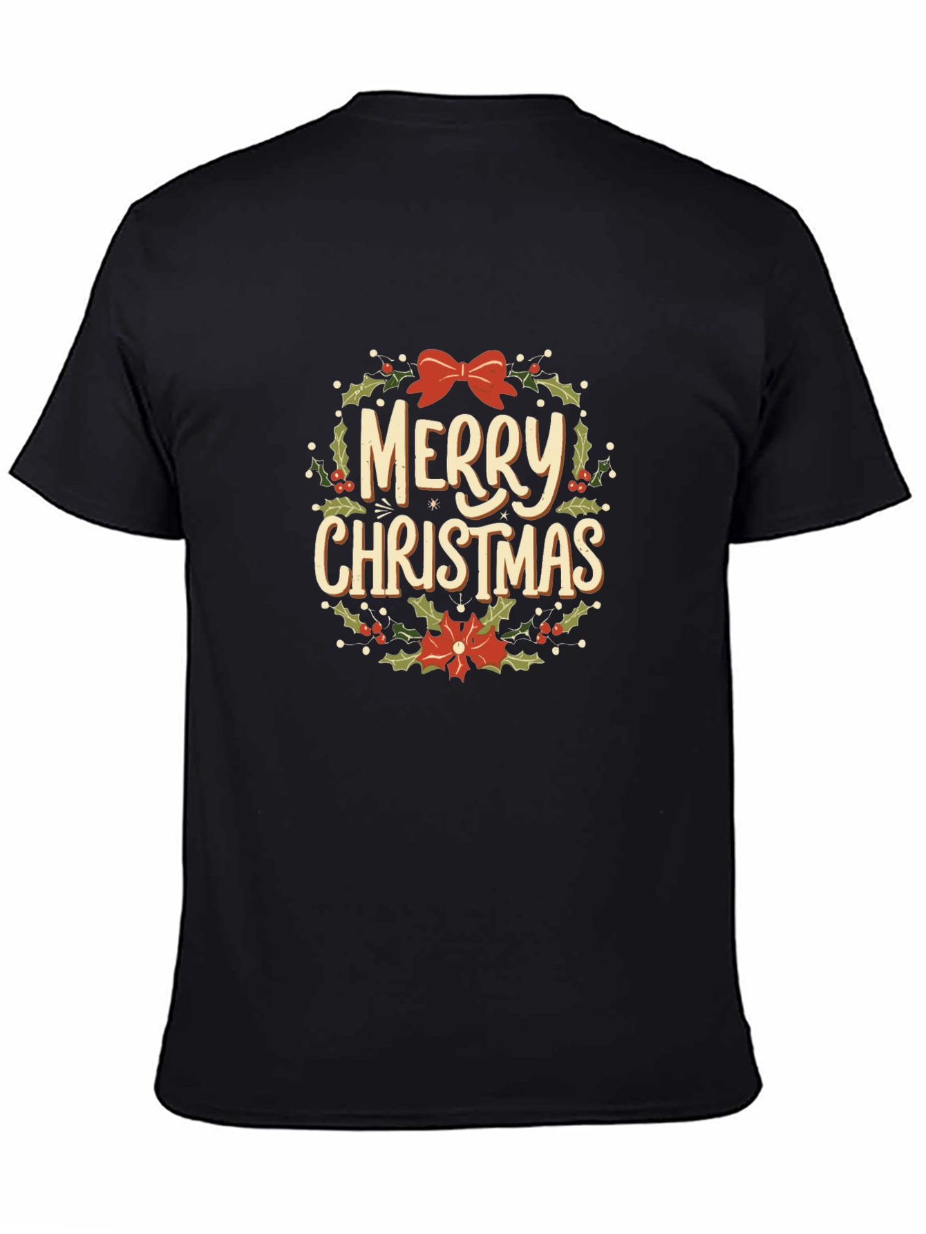 Festive Merry Christmas Graphic Tee - Holiday Cheer
