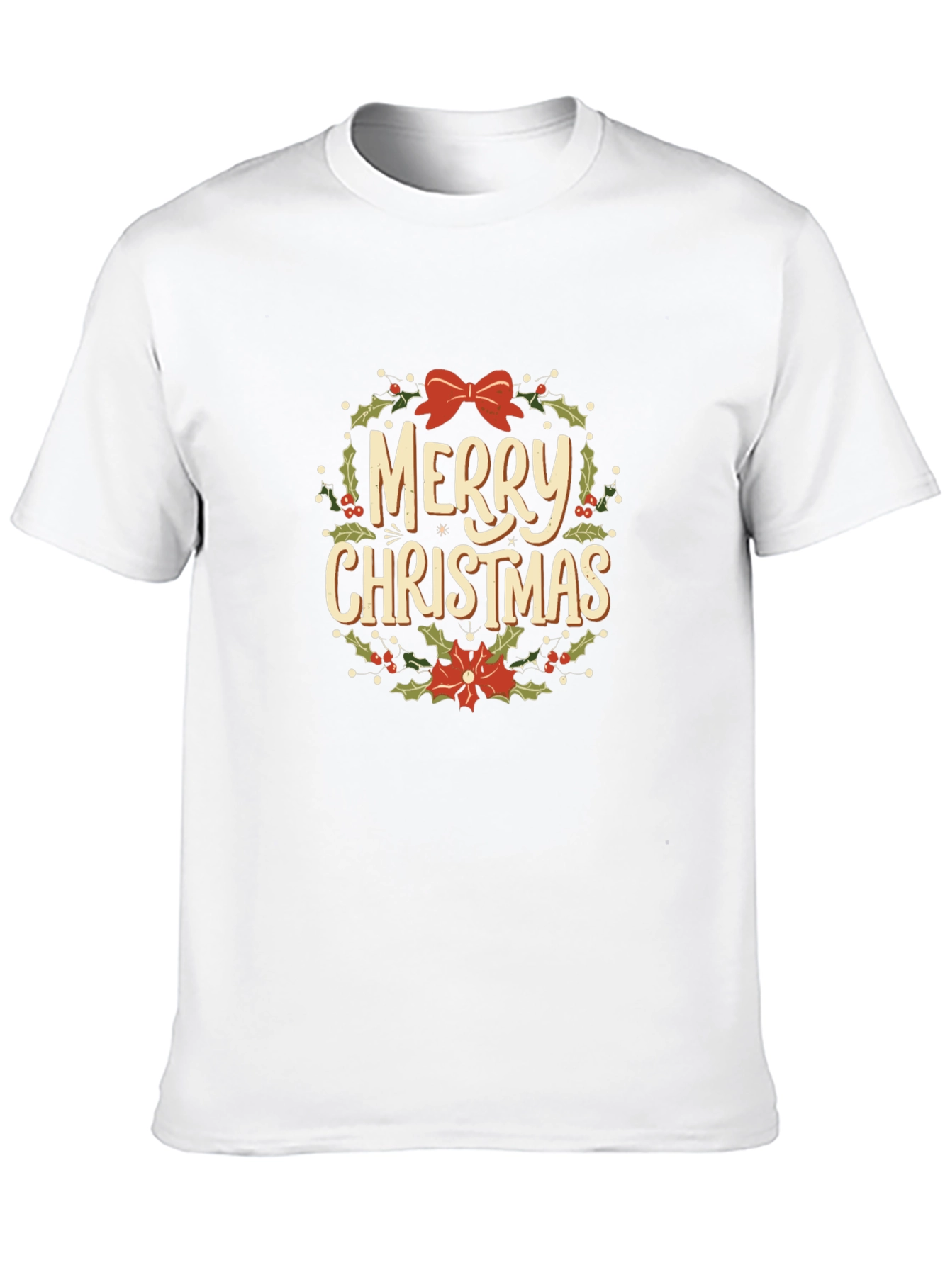 Festive Merry Christmas Graphic Tee - Holiday Cheer