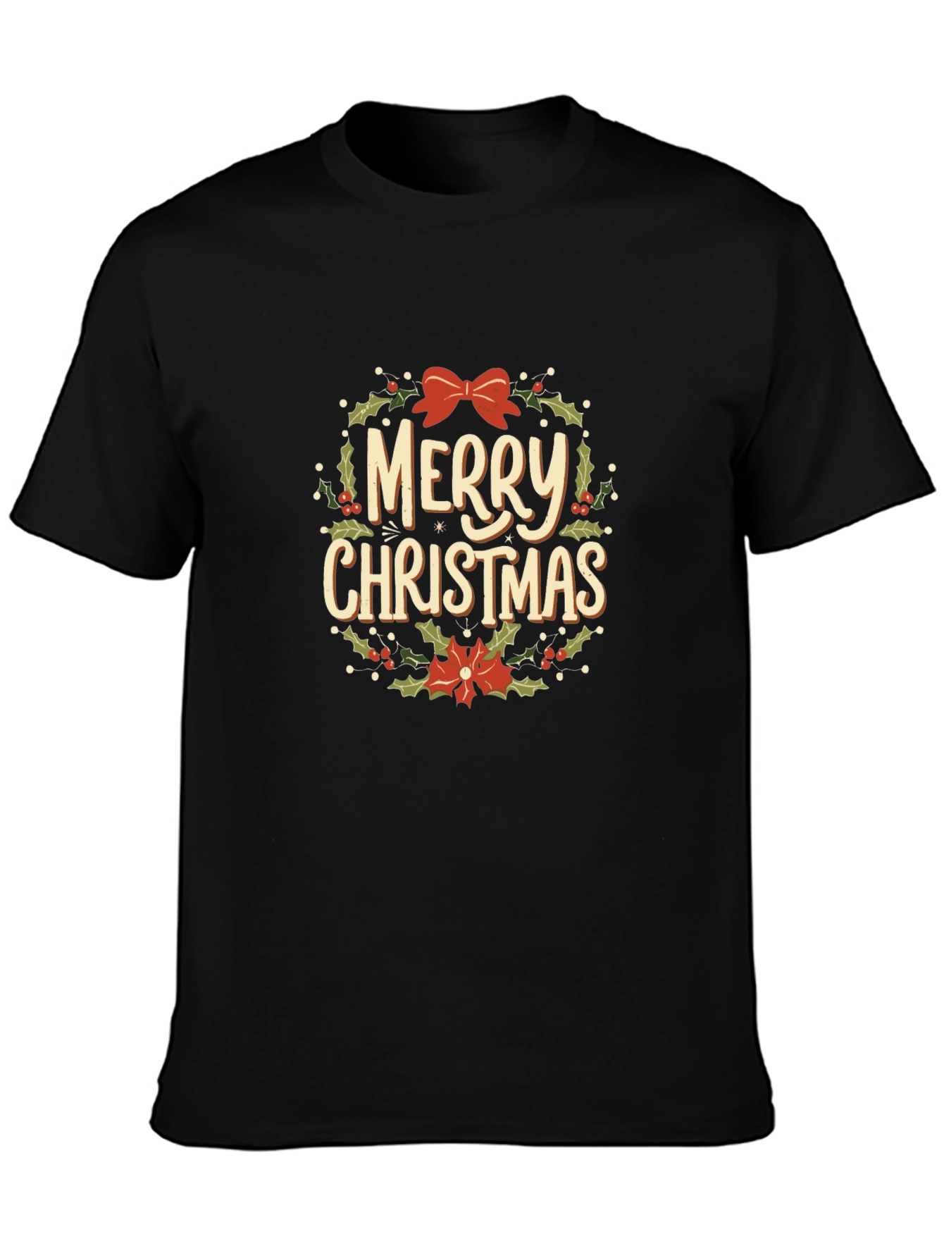 Festive Merry Christmas Graphic Tee - Holiday Cheer