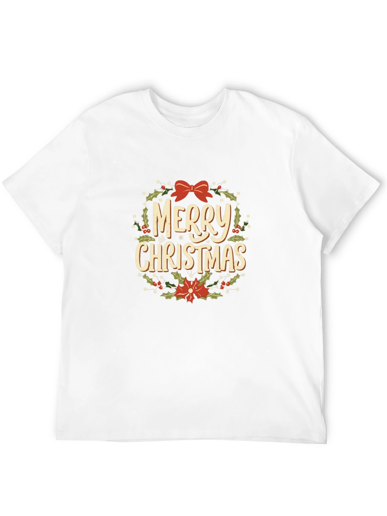 Festive Merry Christmas Graphic Tee - Holiday Cheer