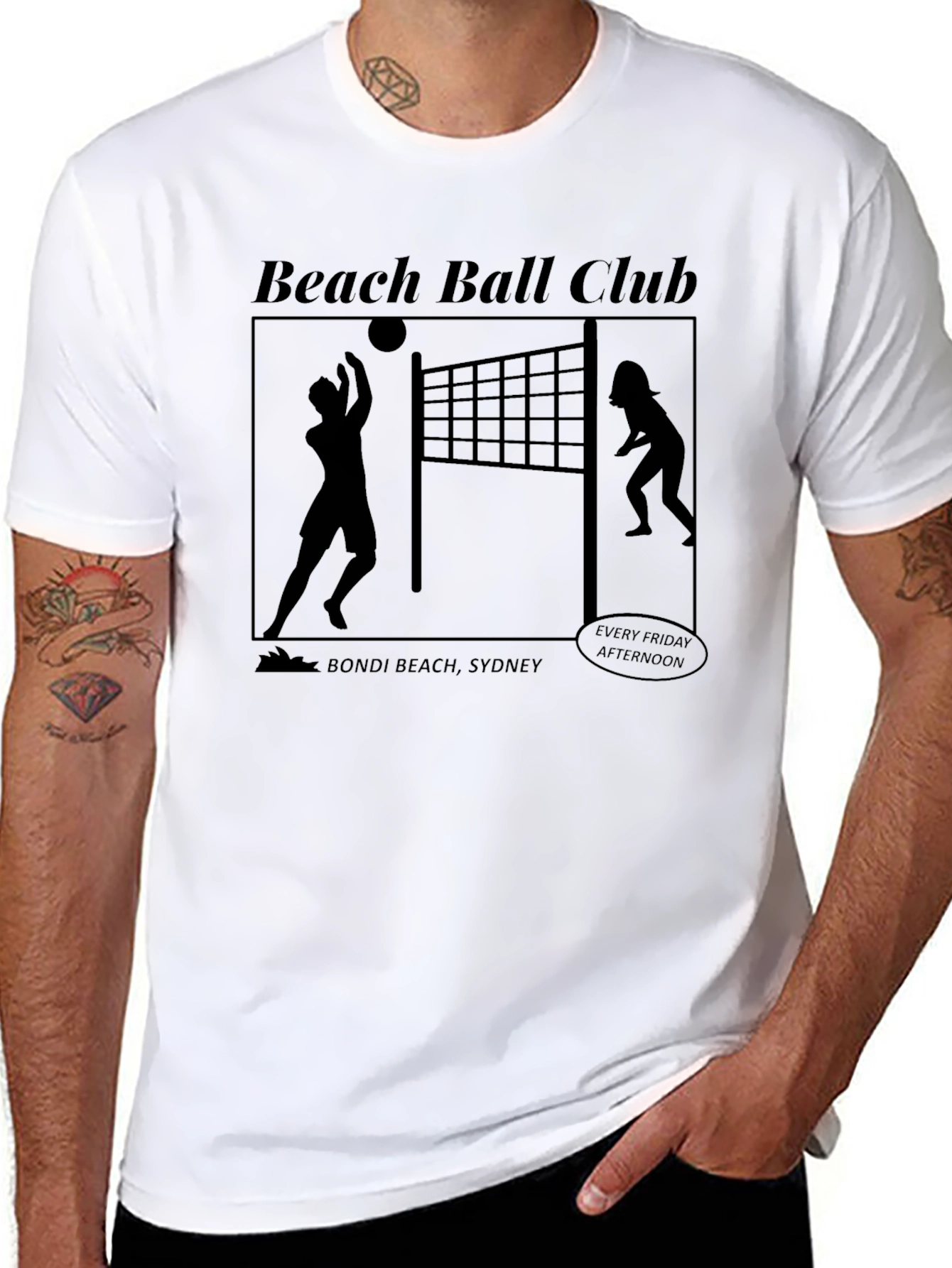 Beach Ball Club T-Shirt - Bondi Beach Volleyball