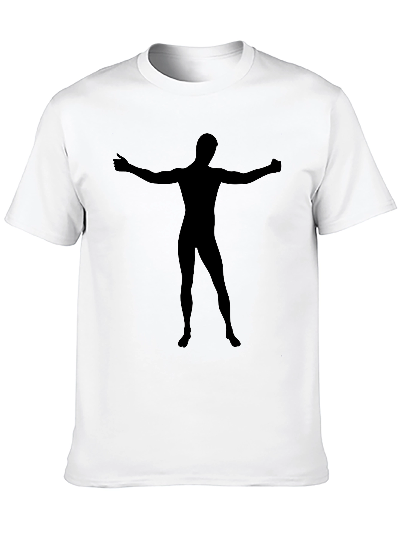 Mens Black Silhouette Graphic T-Shirt