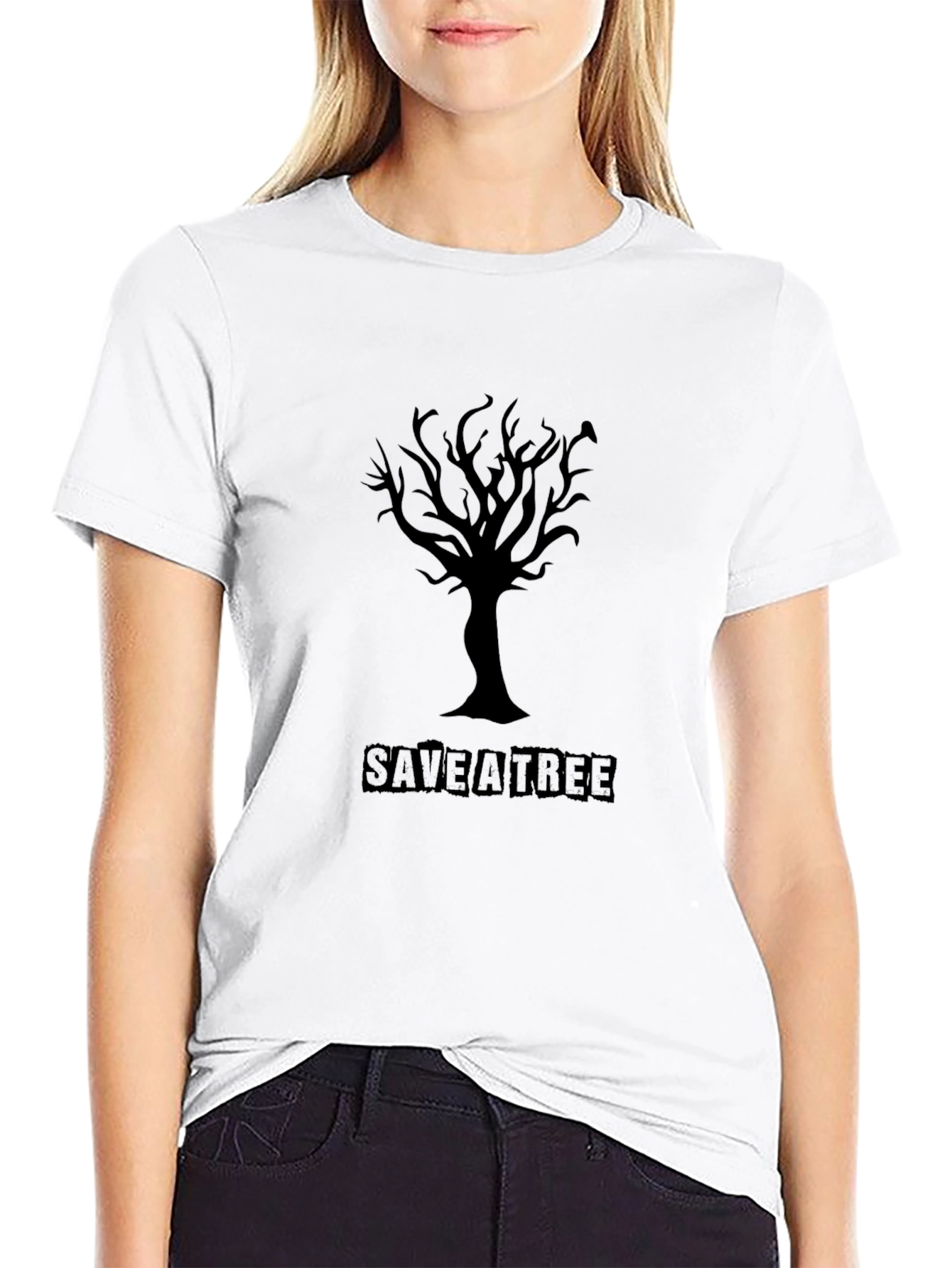 Save a Tree T-Shirt - Black Eco-Friendly Tee