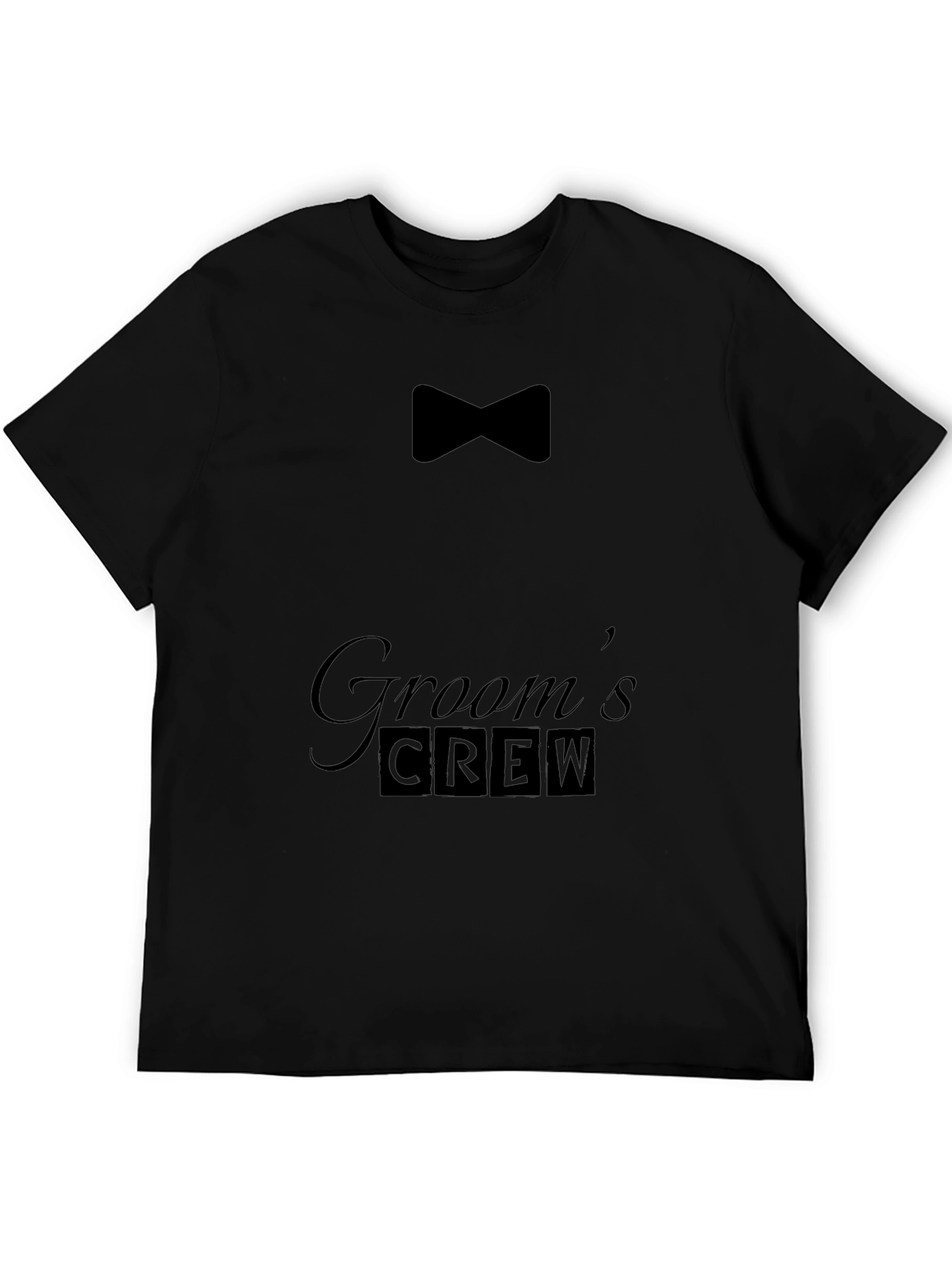 Grooms Crew Black T-Shirt