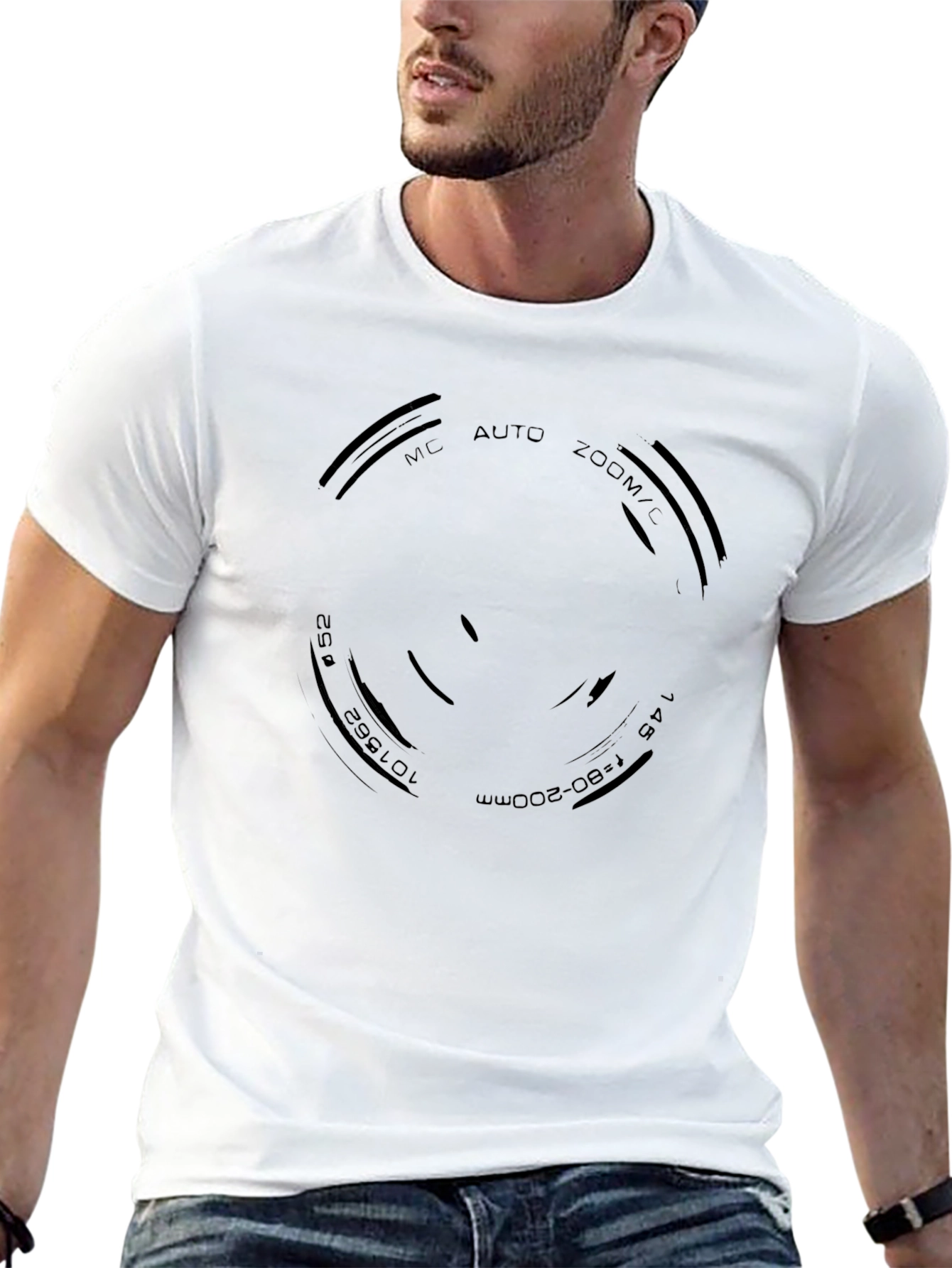 Camera Lens Graphic Black T-Shirt