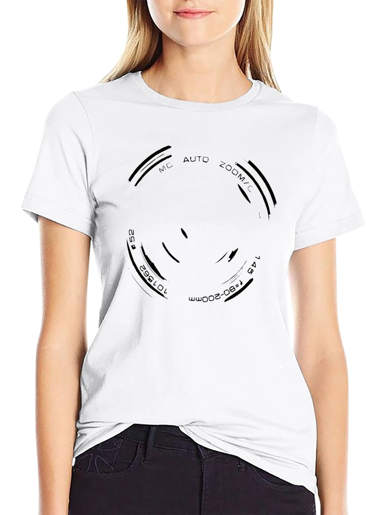 Camera Lens Graphic Black T-Shirt