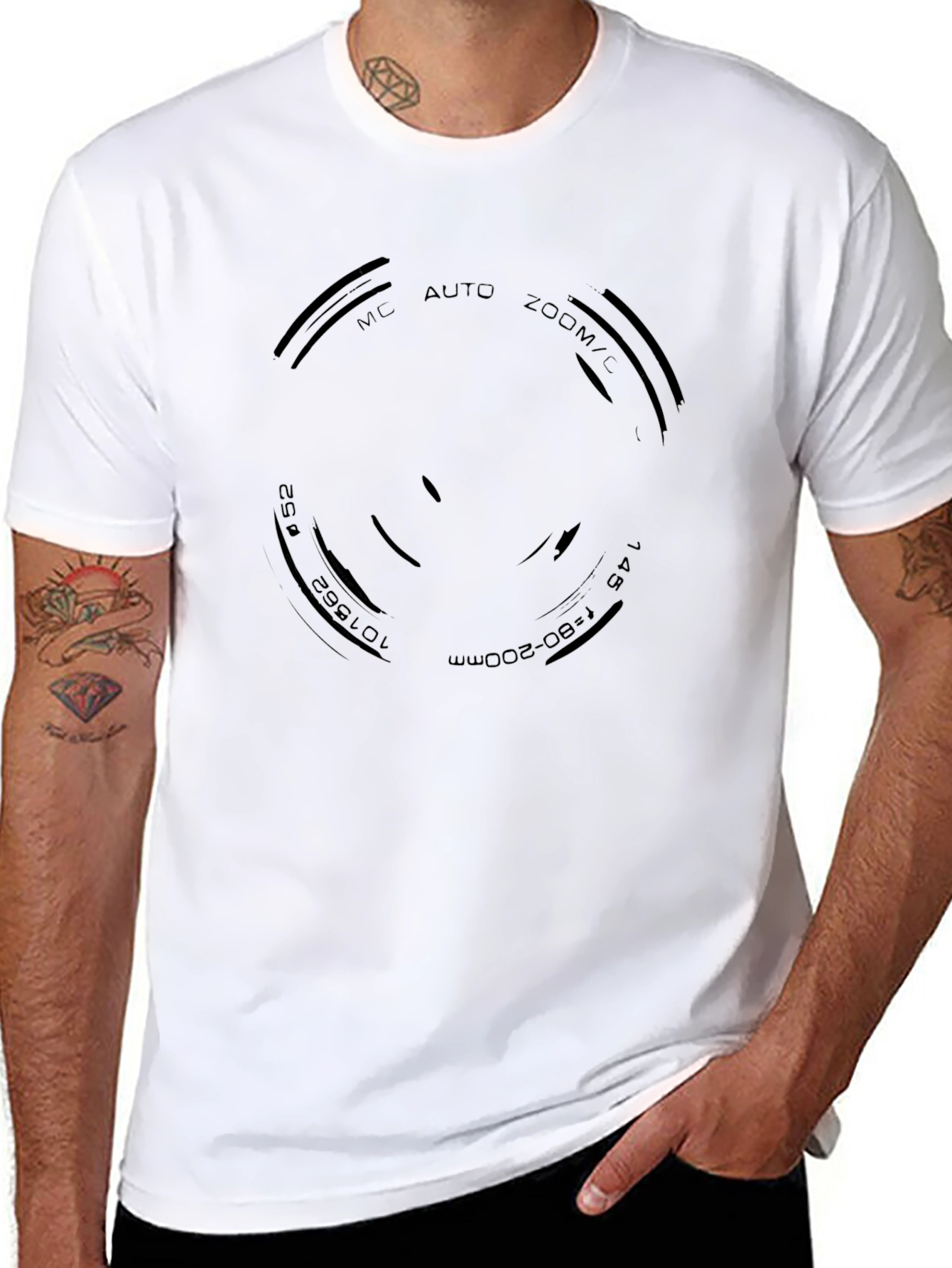 Camera Lens Graphic Black T-Shirt