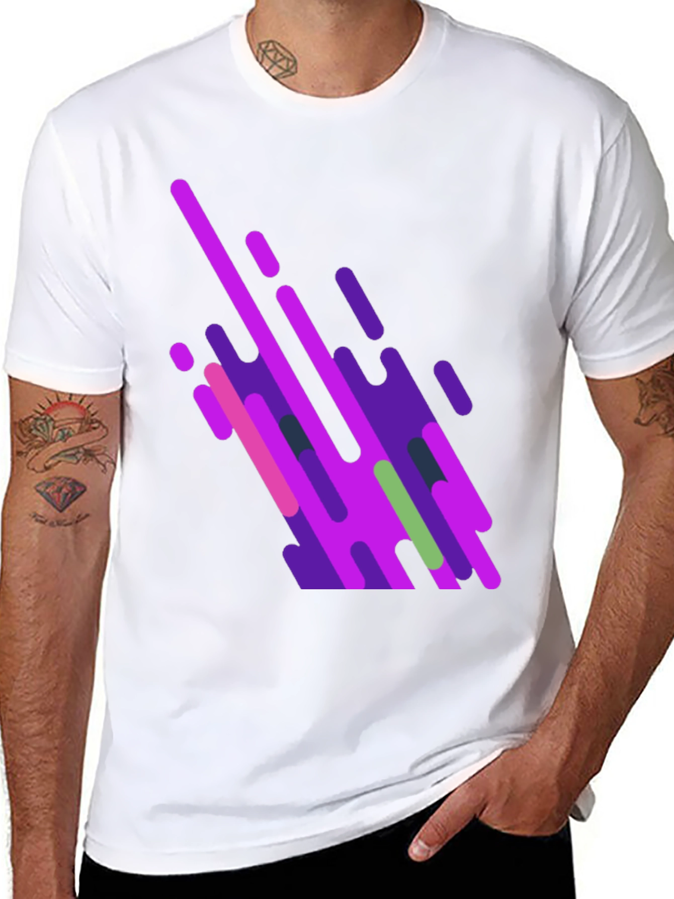 Abstract Graphic Black T-Shirt