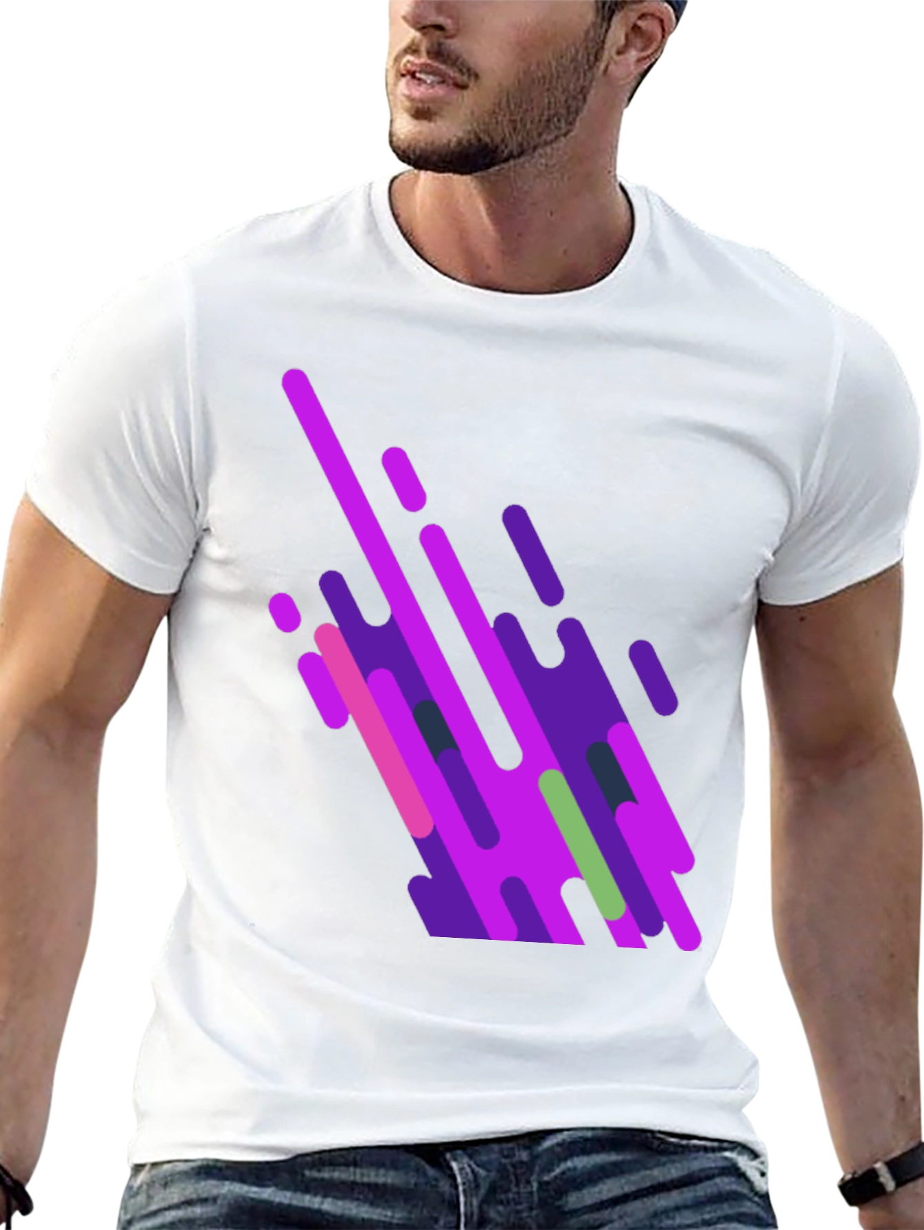 Abstract Graphic Black T-Shirt