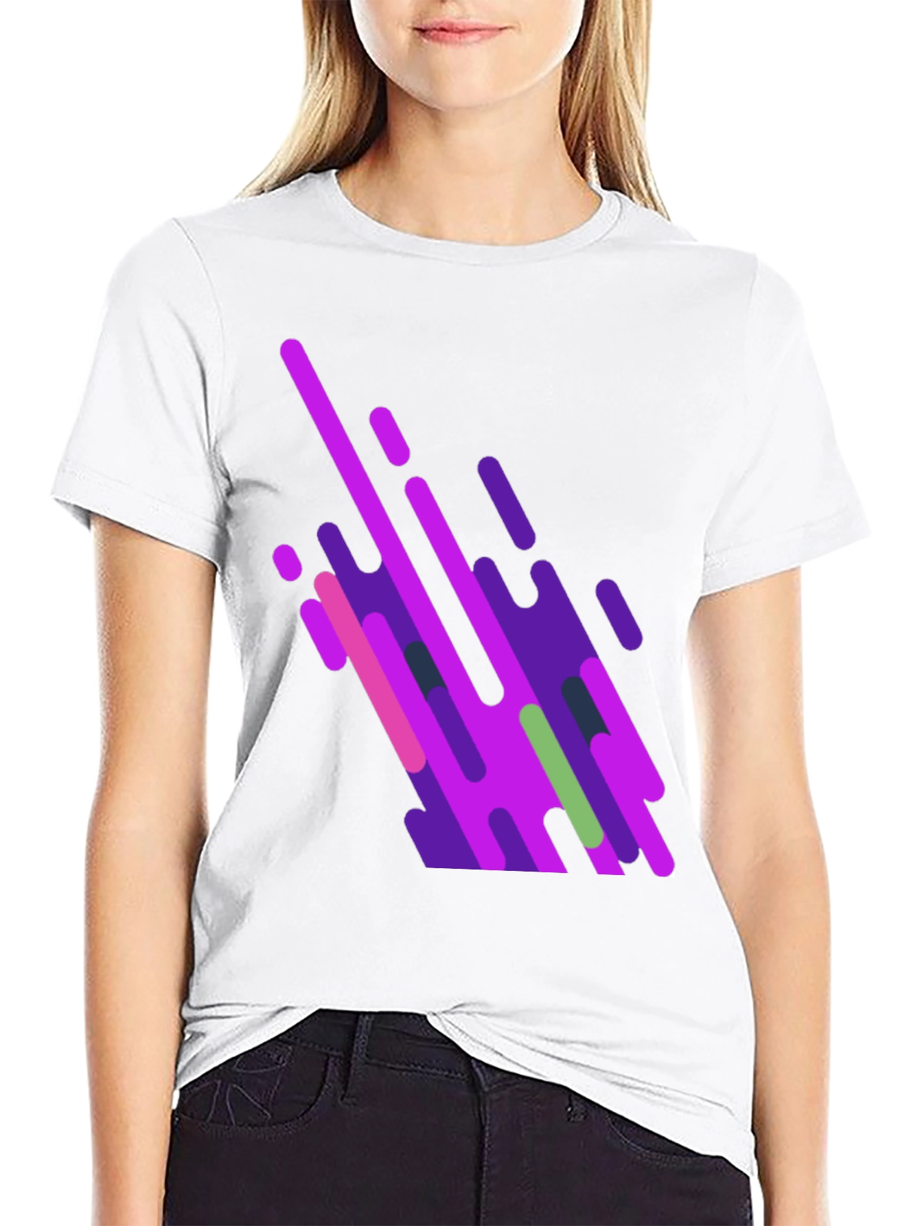 Abstract Graphic Black T-Shirt