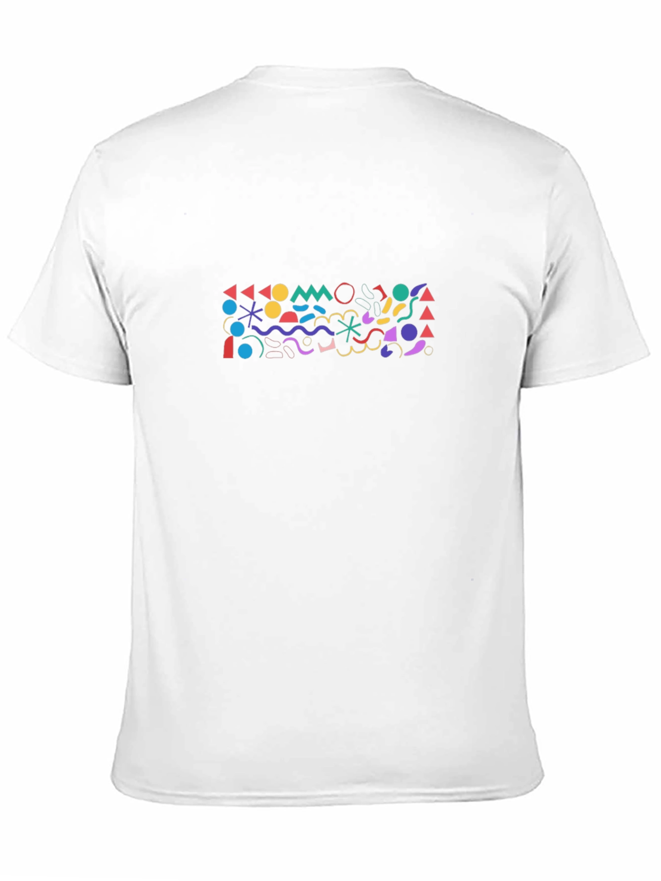 Geometric Graphic Print Black T-Shirt