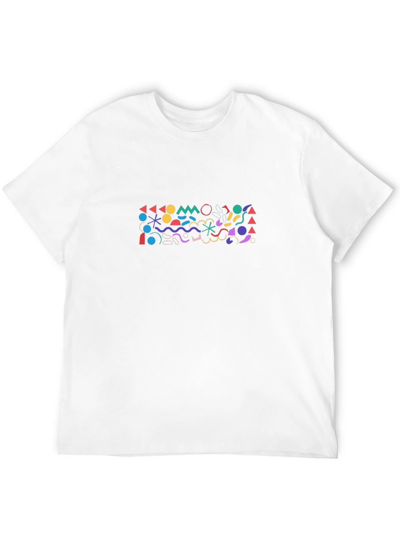 Geometric Graphic Print Black T-Shirt