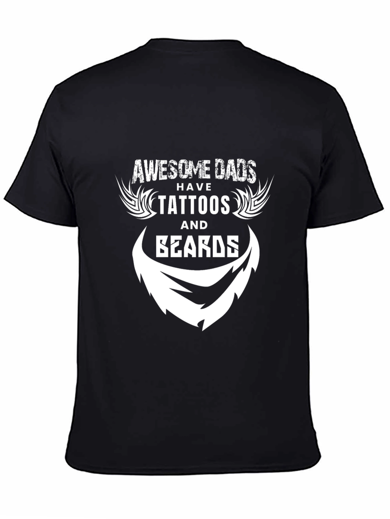 Awesome Dads Tattoos & Beards Graphic T-Shirt