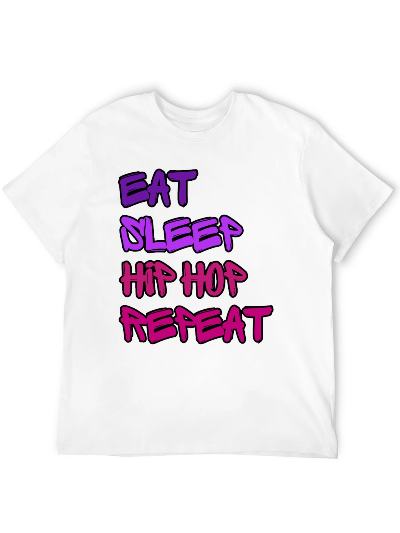 Eat Sleep Hip Hop Repeat Graphic T-Shirt