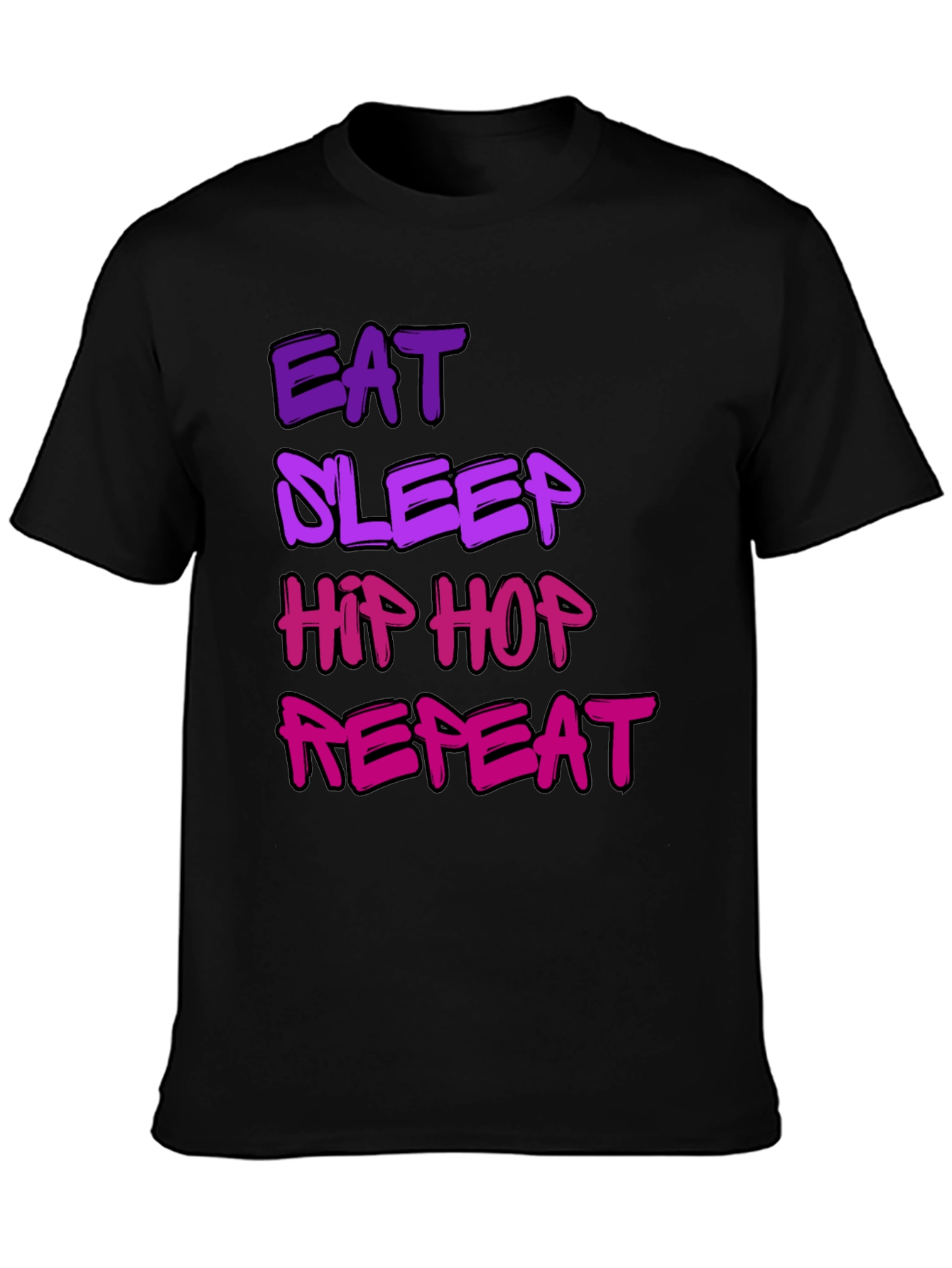 Eat Sleep Hip Hop Repeat Graphic T-Shirt