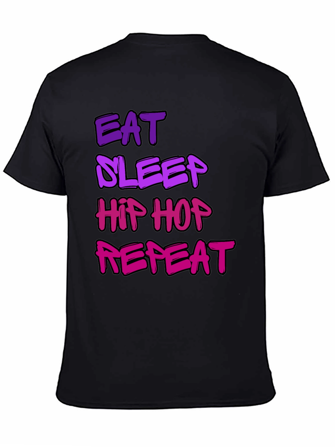 Eat Sleep Hip Hop Repeat Graphic T-Shirt