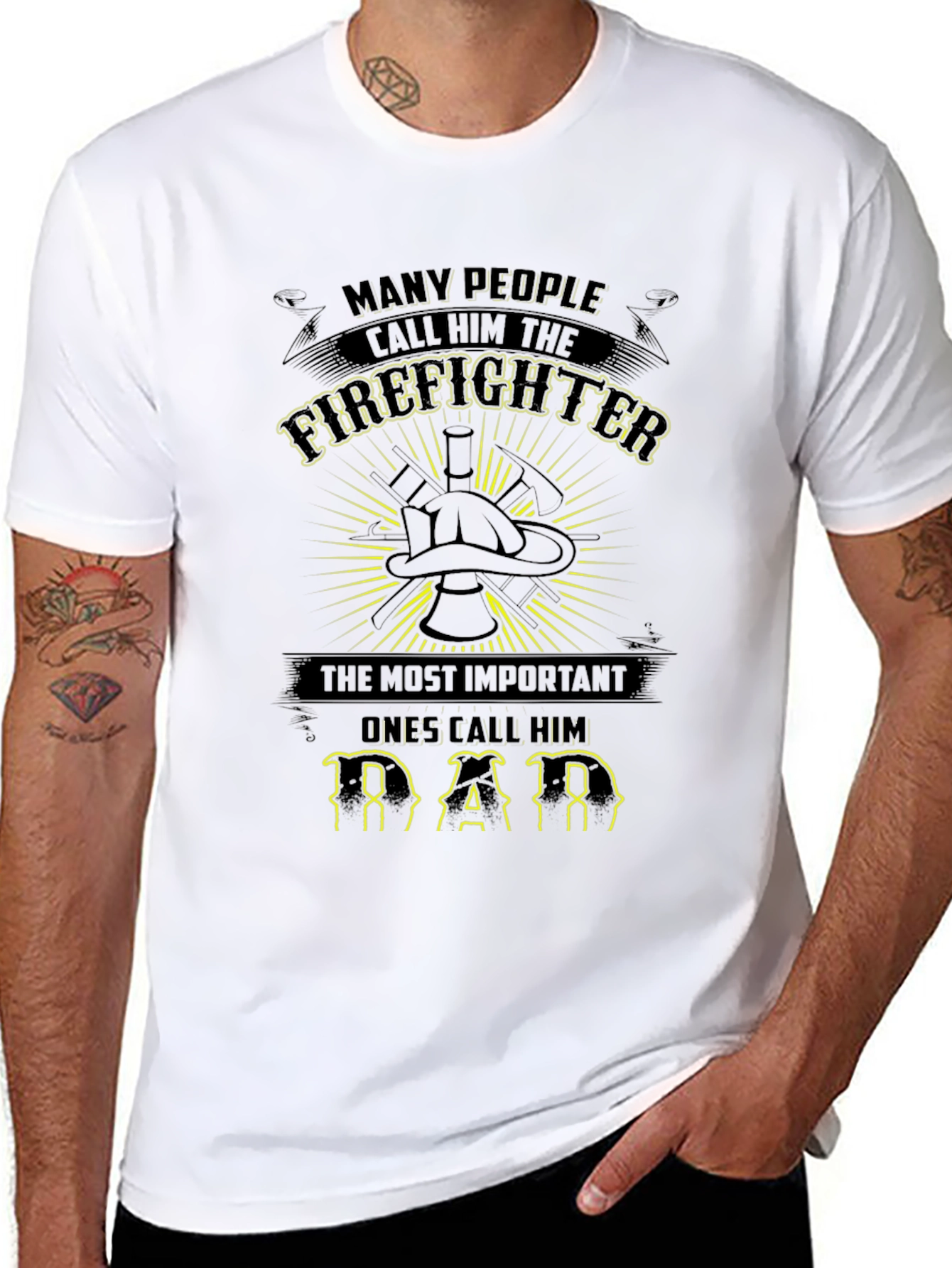 Firefighter Dad T-Shirt - Heroic Tribute