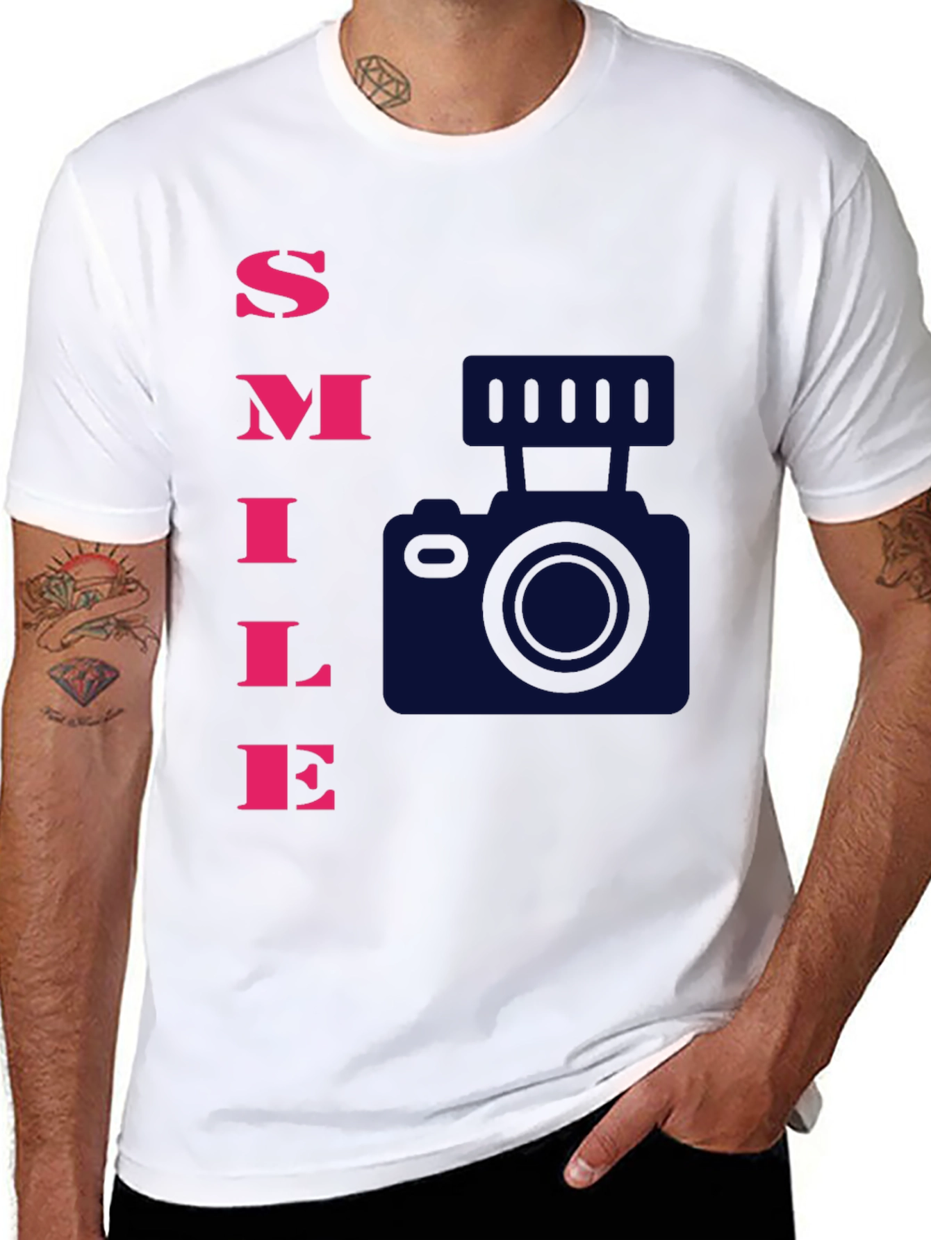 Smile Camera Graphic T-Shirt