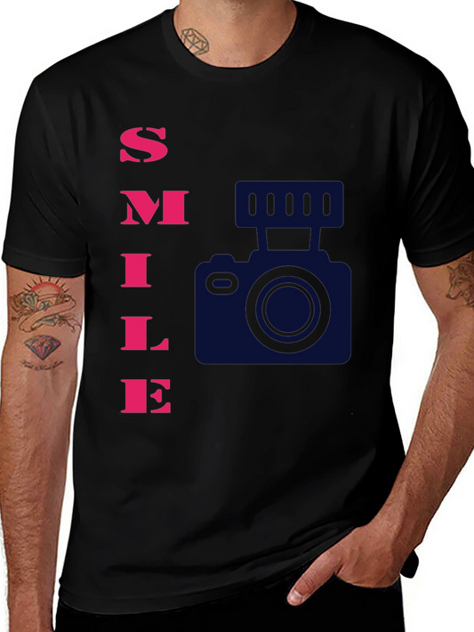 Smile Camera Graphic T-Shirt