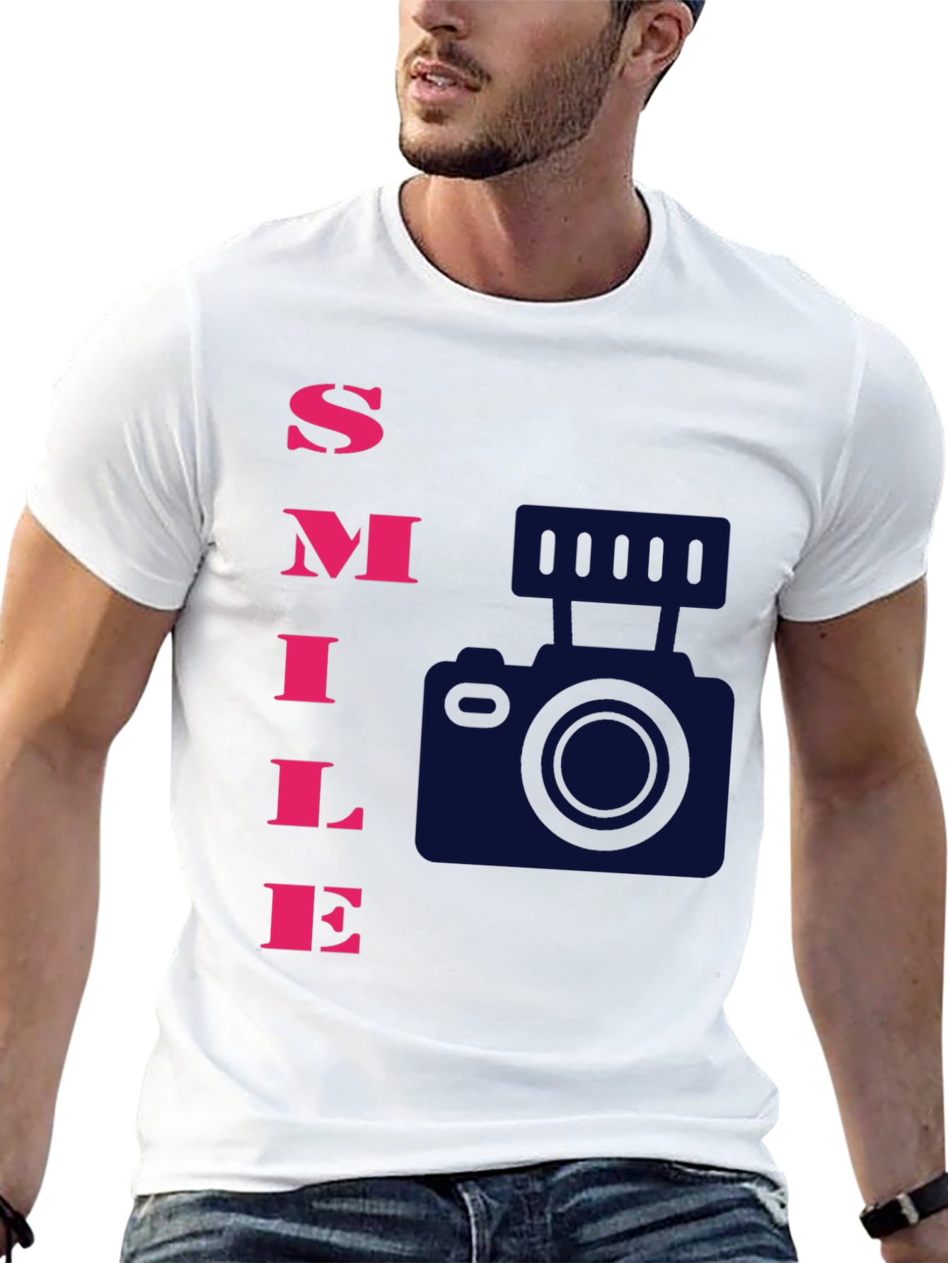 Smile Camera Graphic T-Shirt