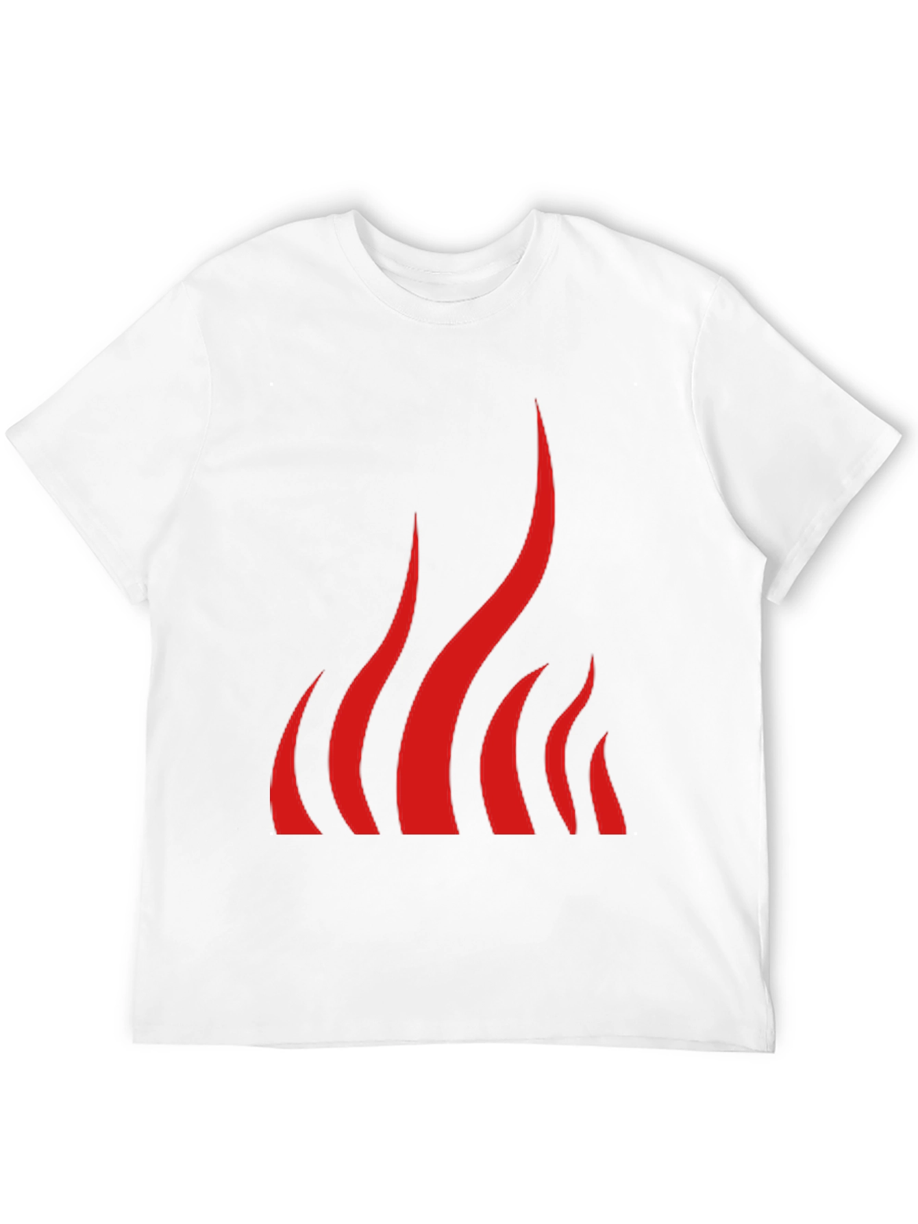 Bold Flame Graphic Black T-Shirt