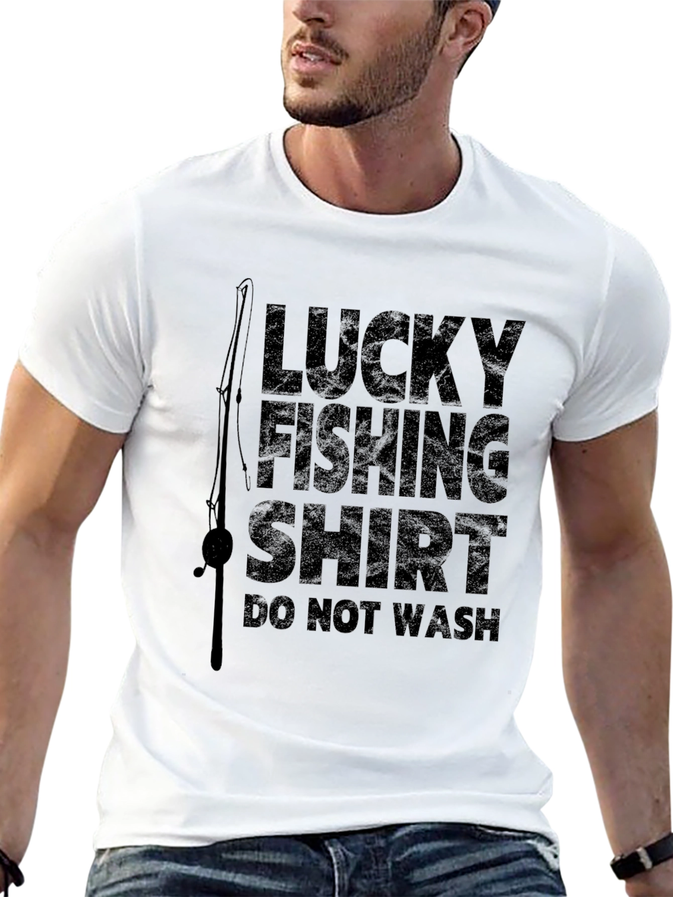 Lucky Fishing Shirt - Novelty Graphic Tee