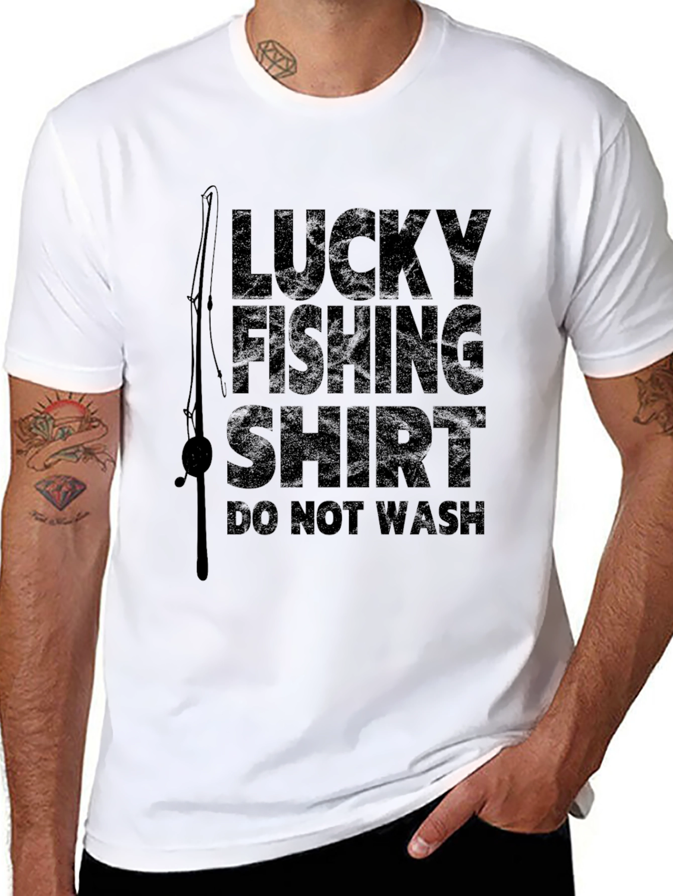 Lucky Fishing Shirt - Novelty Graphic Tee