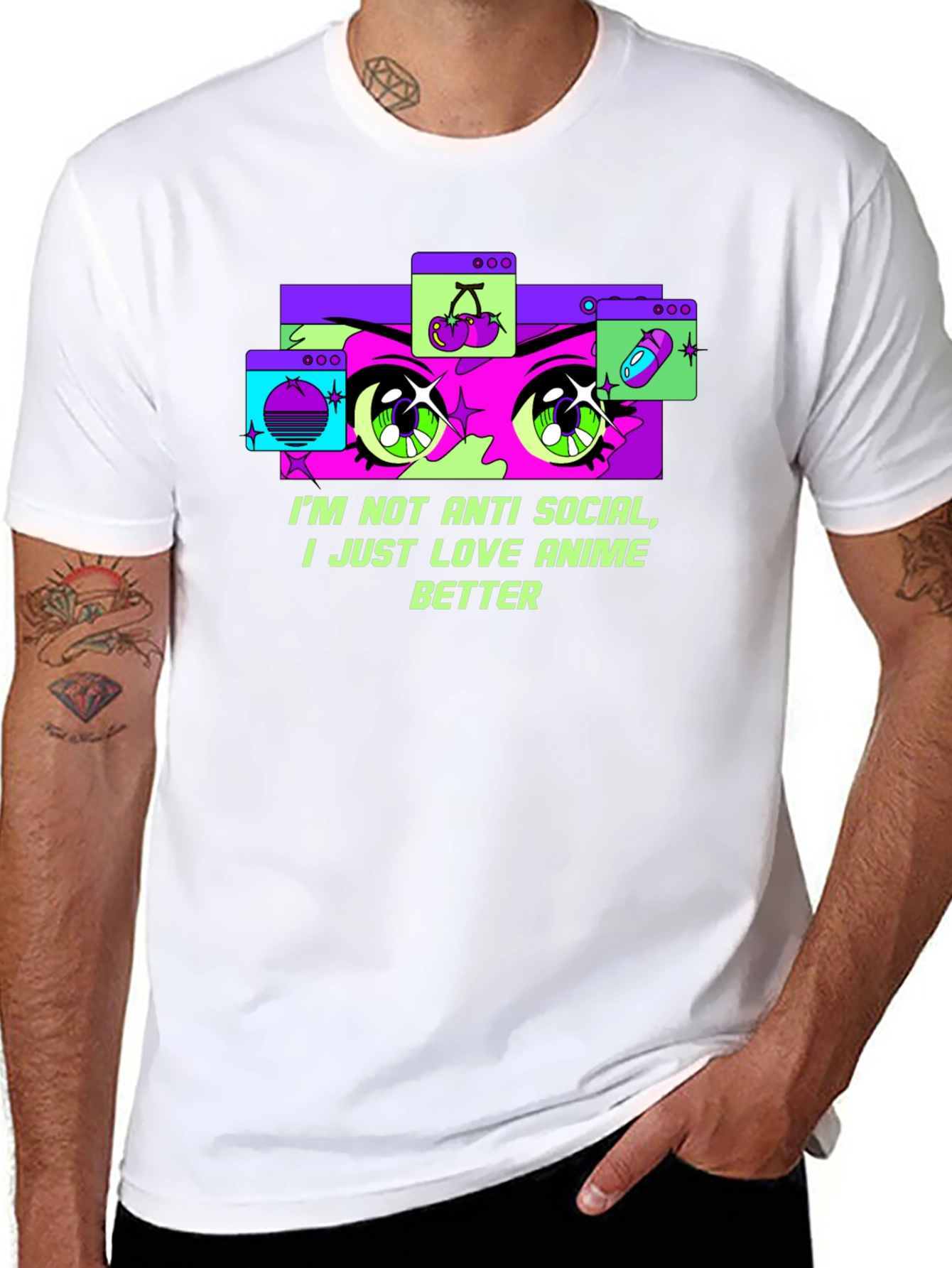 Anime Lover T-Shirt - Im Not Anti-Social