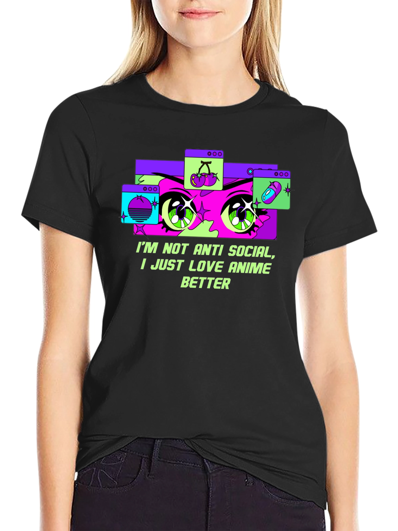 Anime Lover T-Shirt - Im Not Anti-Social