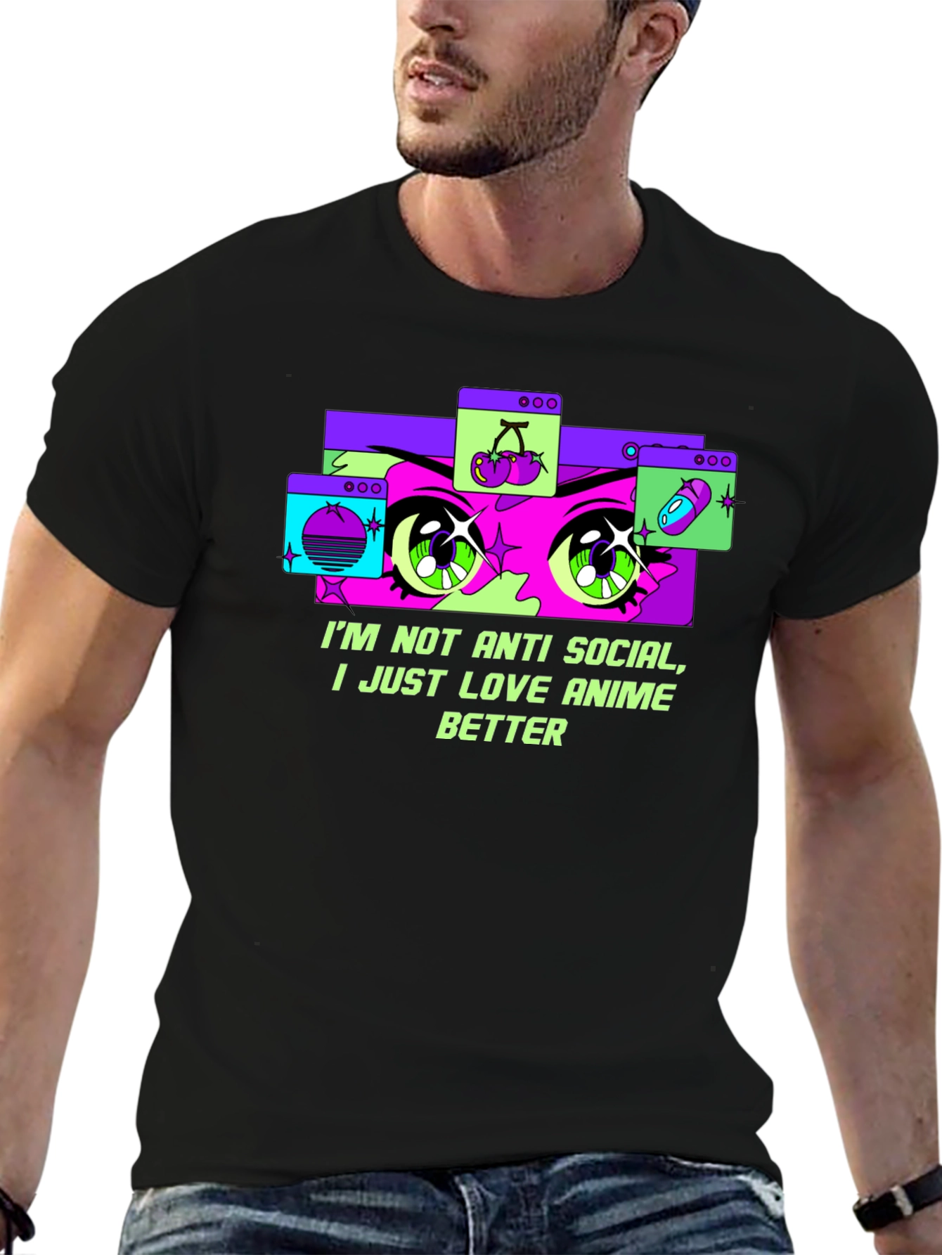 Anime Lover T-Shirt - Im Not Anti-Social