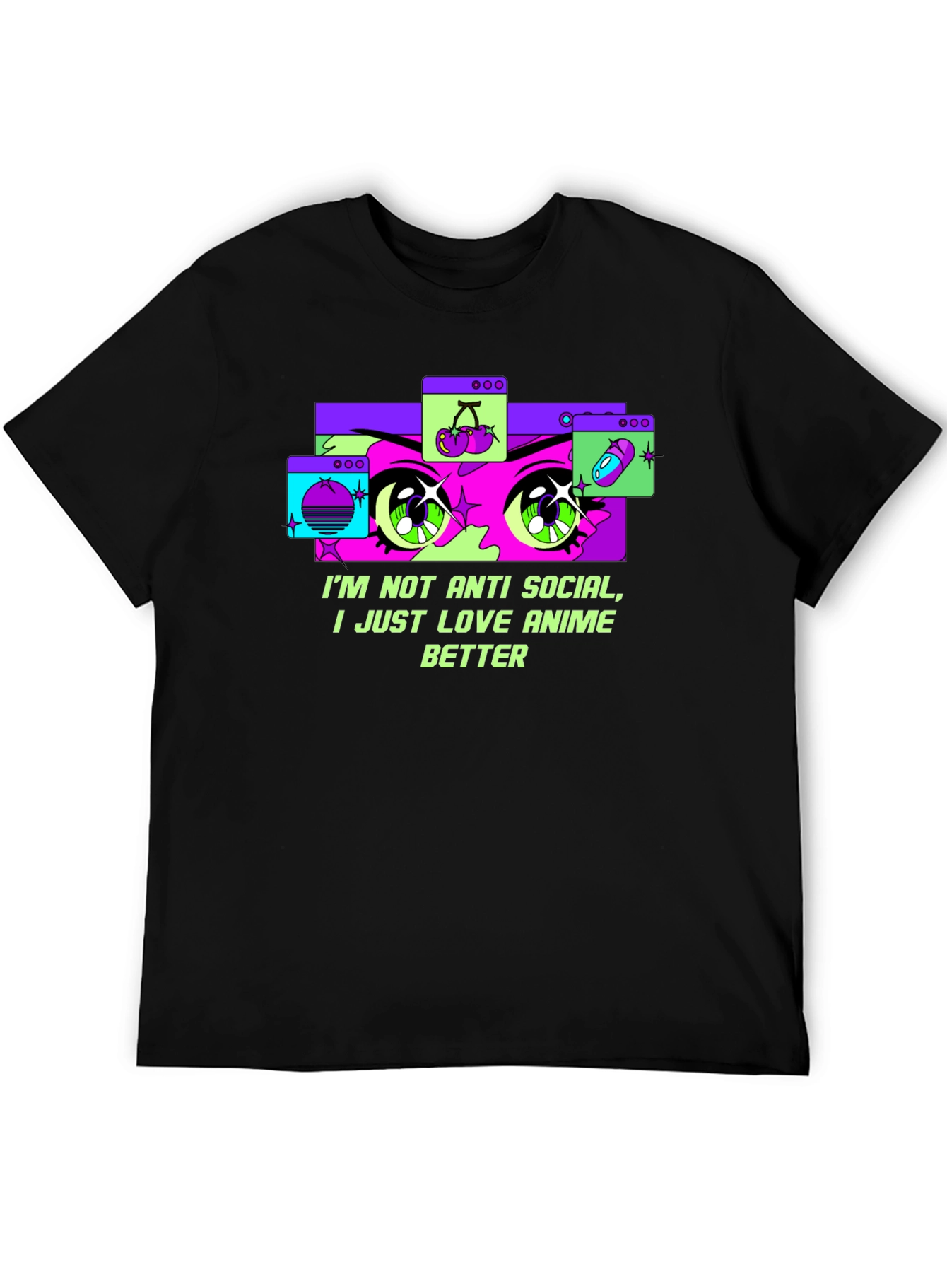 Anime Lover T-Shirt - Im Not Anti-Social