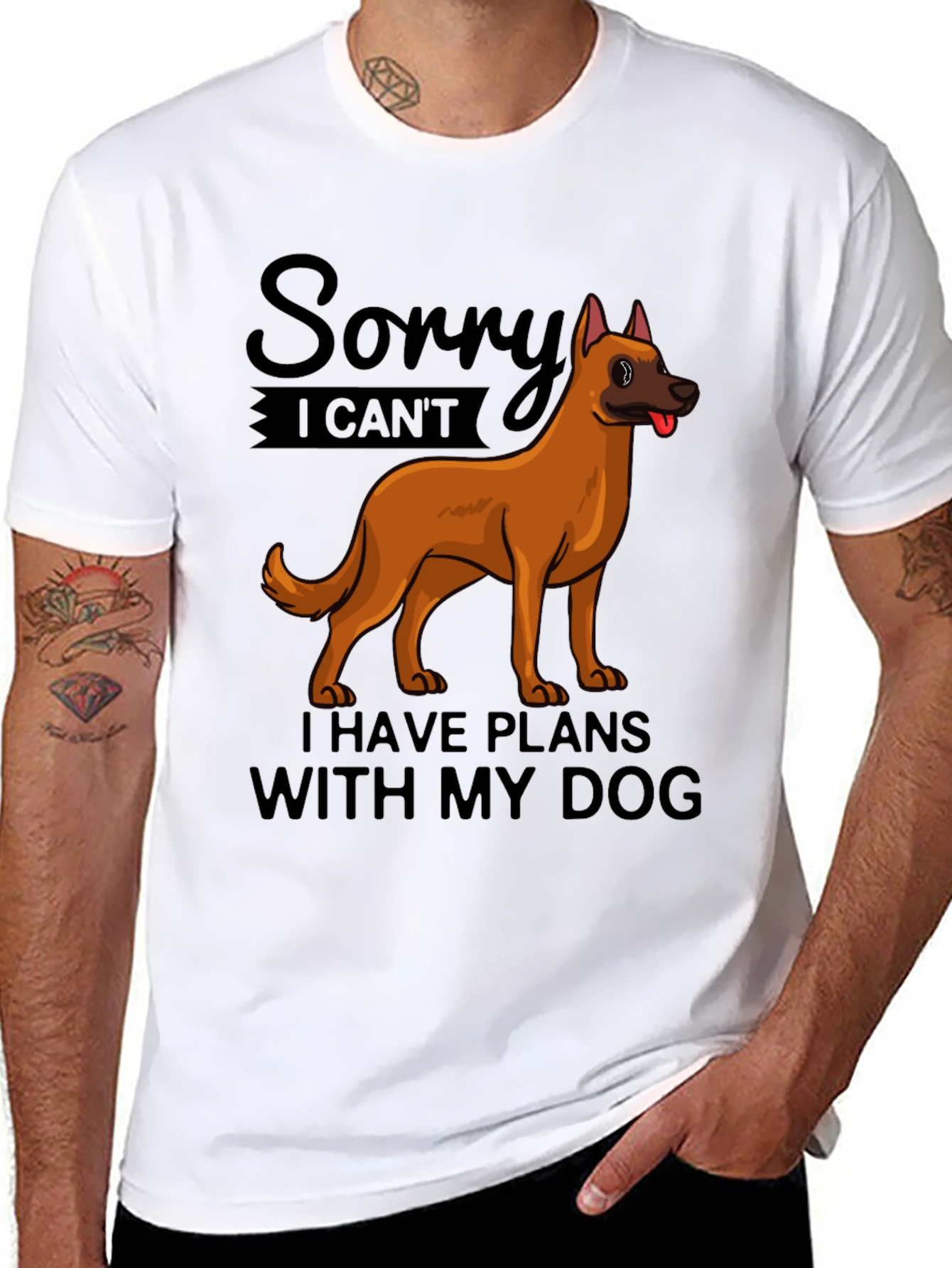 Dog Plans T-Shirt - Sorry I Cant
