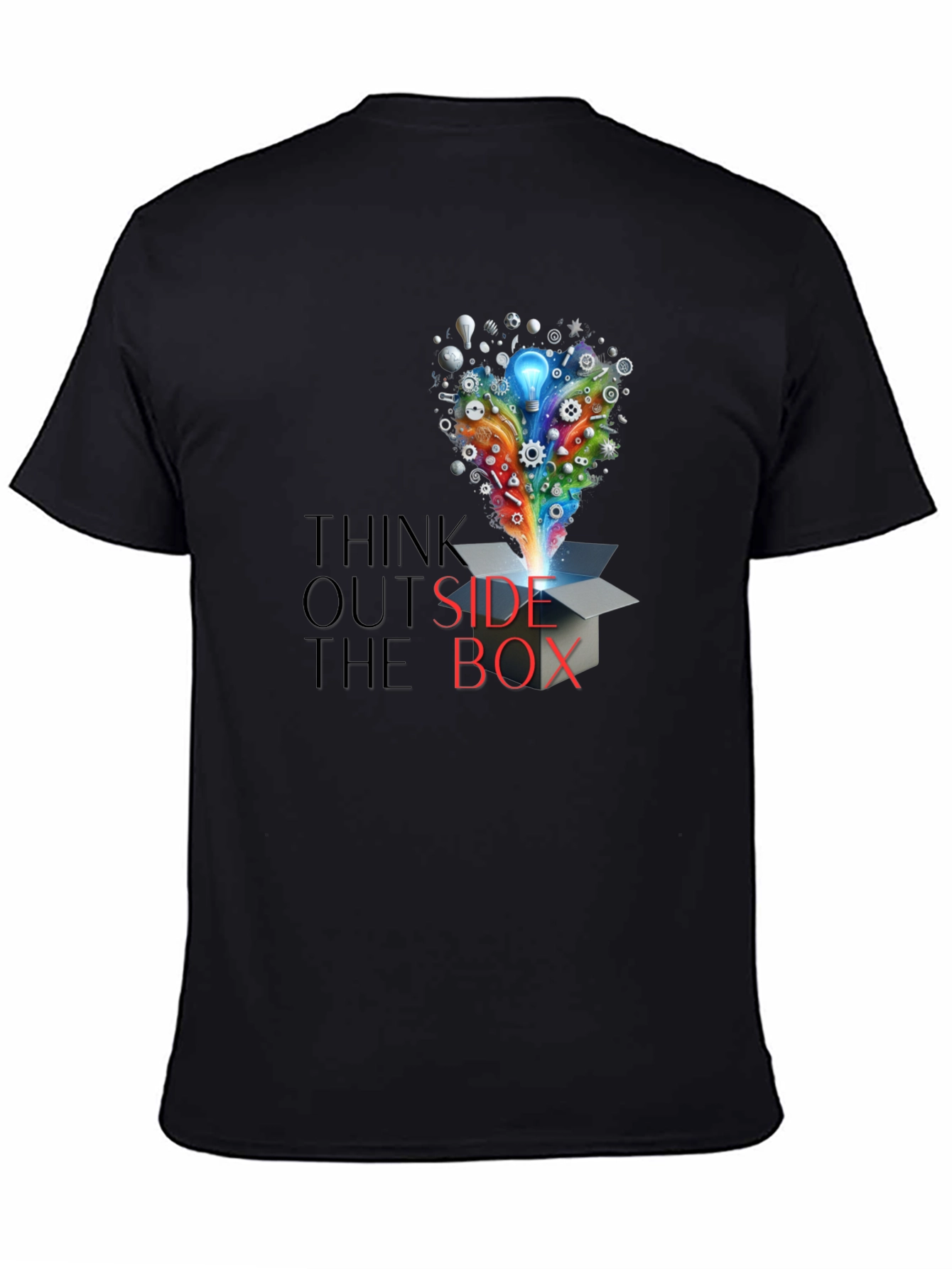 Think Outside the Box Graphic Tee - Creative Design