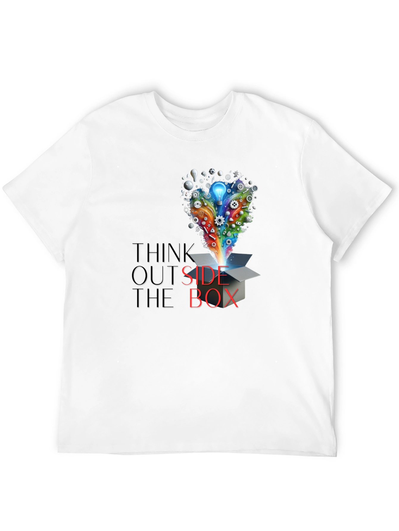 Think Outside the Box Graphic Tee - Creative Design