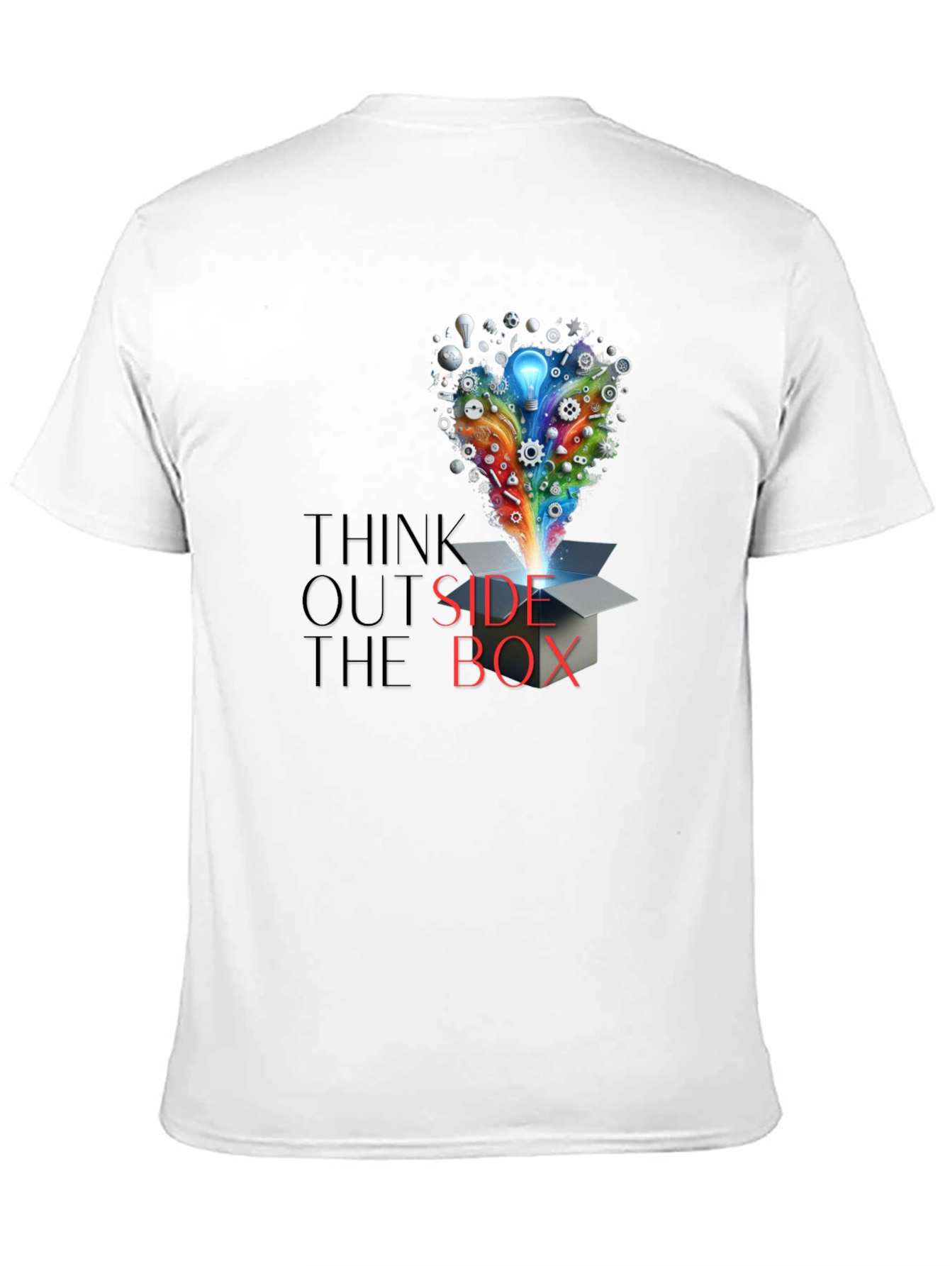 Think Outside the Box Graphic Tee - Creative Design