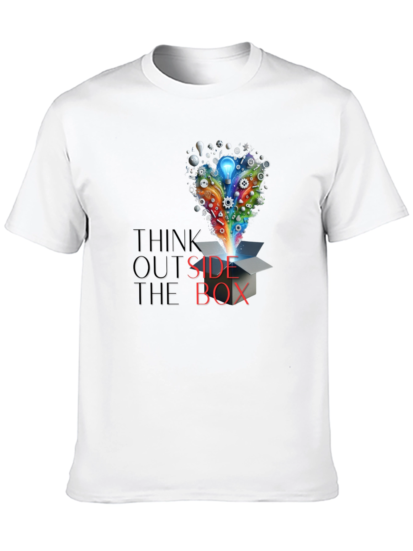 Think Outside the Box Graphic Tee - Creative Design