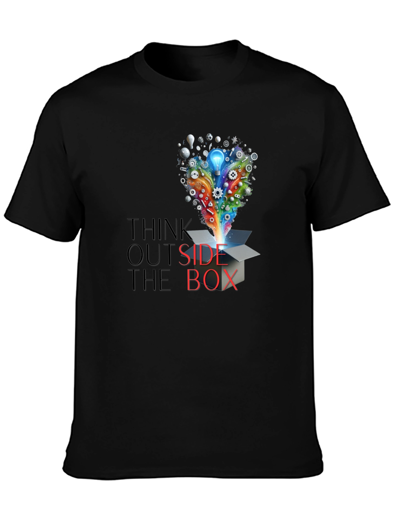 Think Outside the Box Graphic Tee - Creative Design
