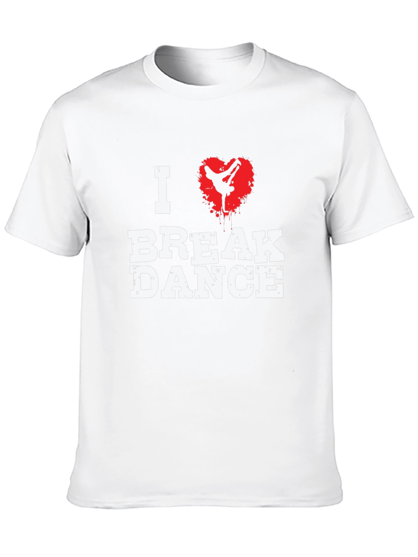 I Love Break Dance Graphic T-Shirt - Black