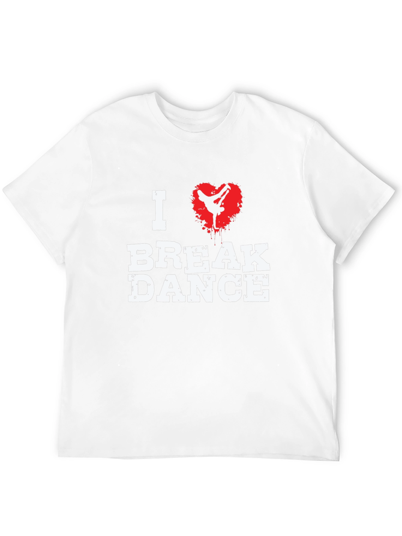 I Love Break Dance Graphic T-Shirt - Black