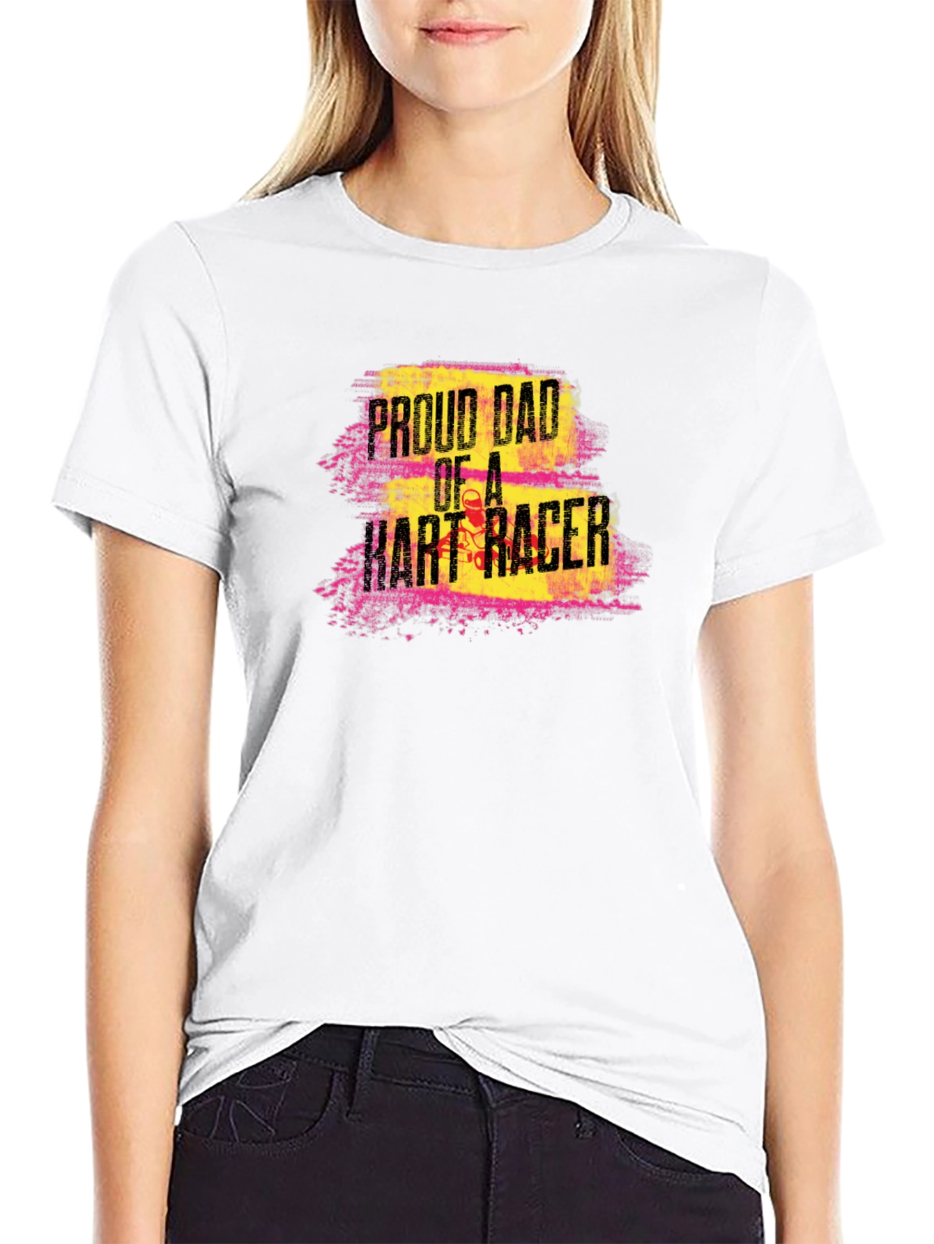 Proud Dad of a Kart Racer Graphic Tee