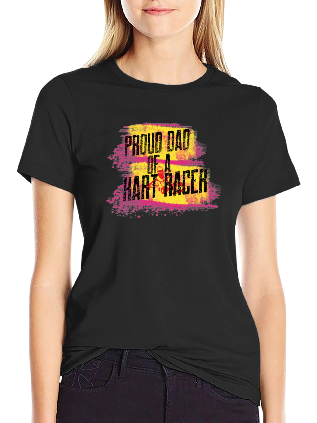 Proud Dad of a Kart Racer Graphic Tee