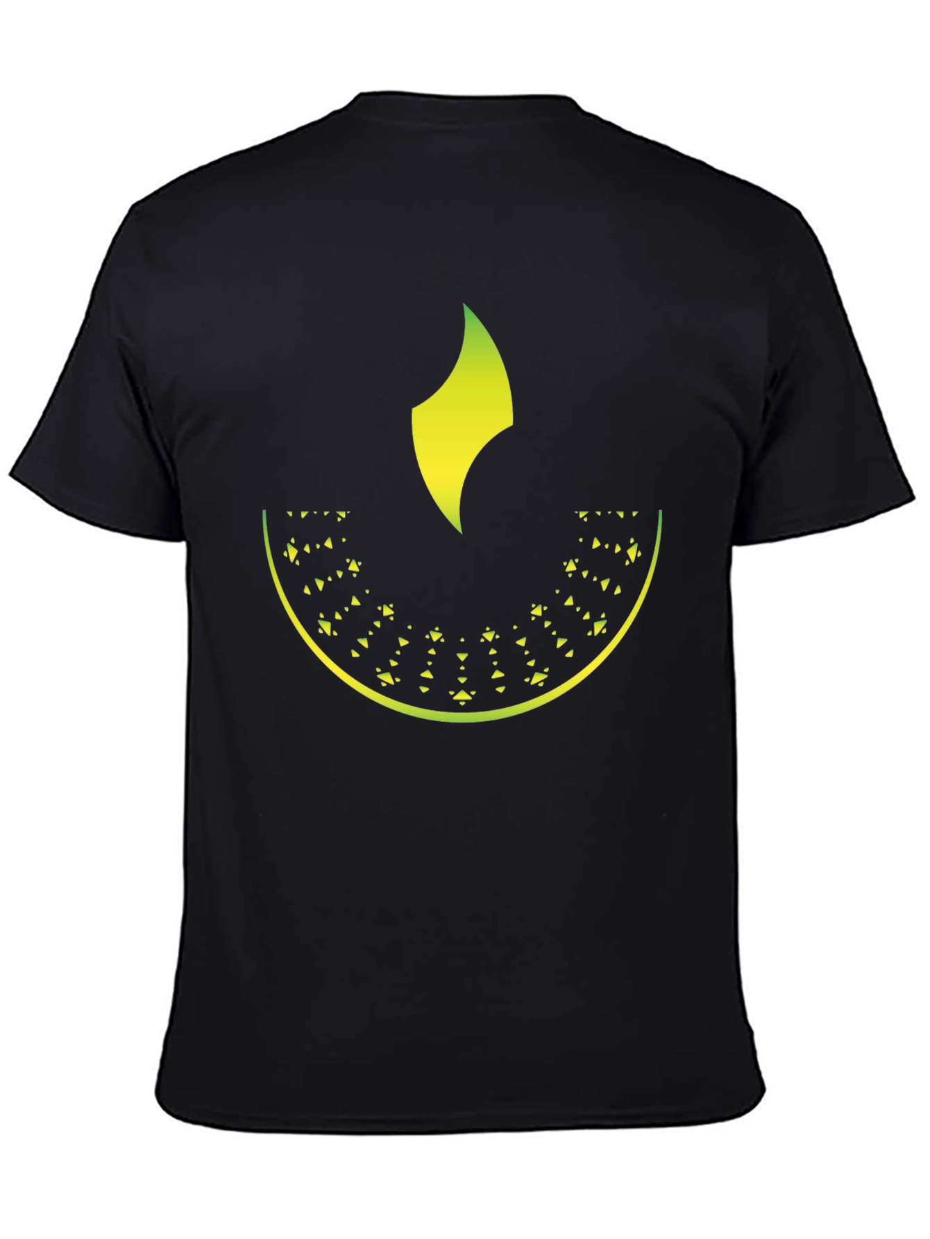 Abstract Gradient Graphic Black T-Shirt