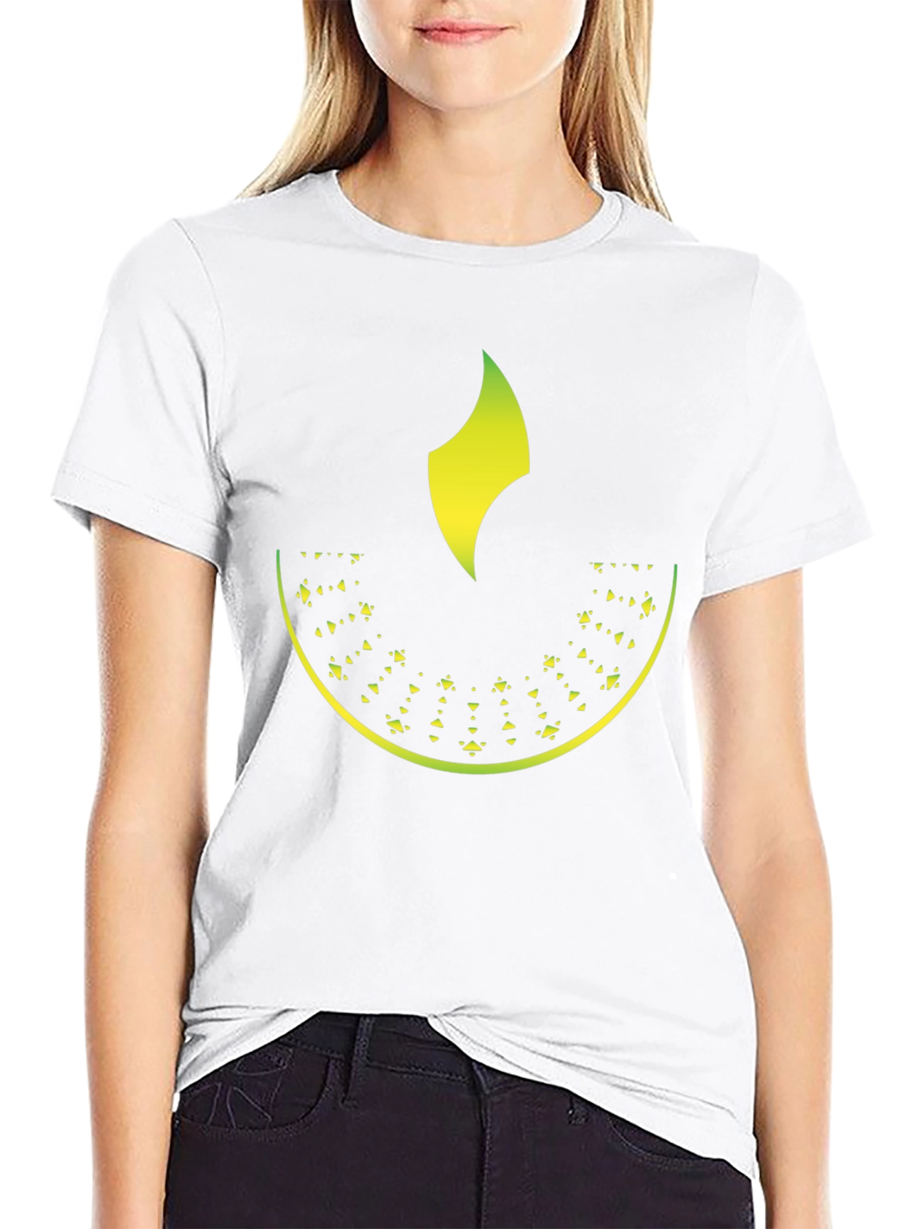 Abstract Gradient Graphic Black T-Shirt