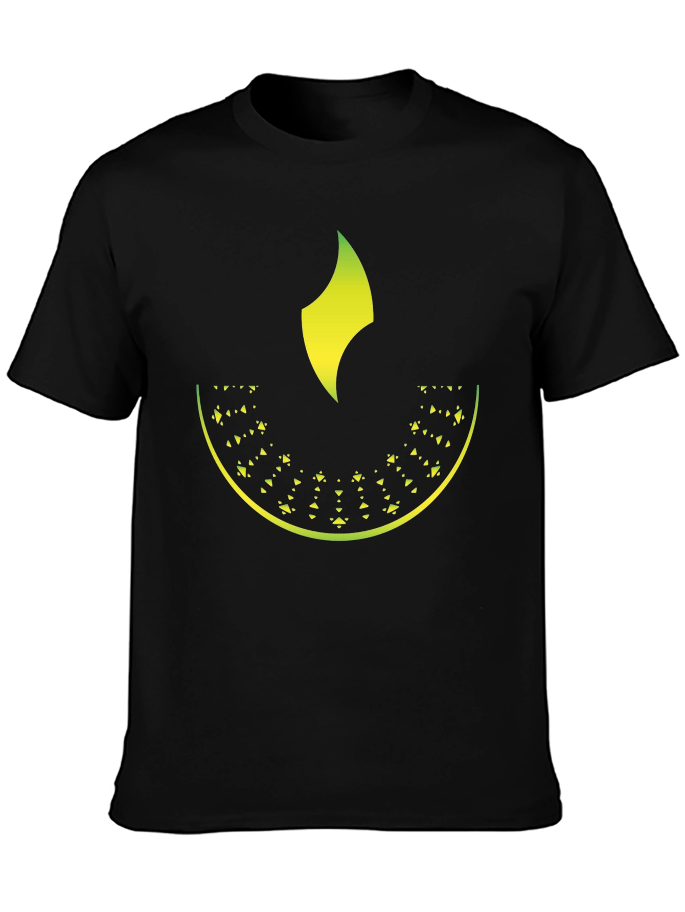 Abstract Gradient Graphic Black T-Shirt