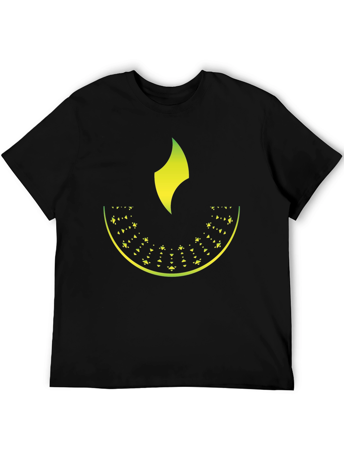 Abstract Gradient Graphic Black T-Shirt