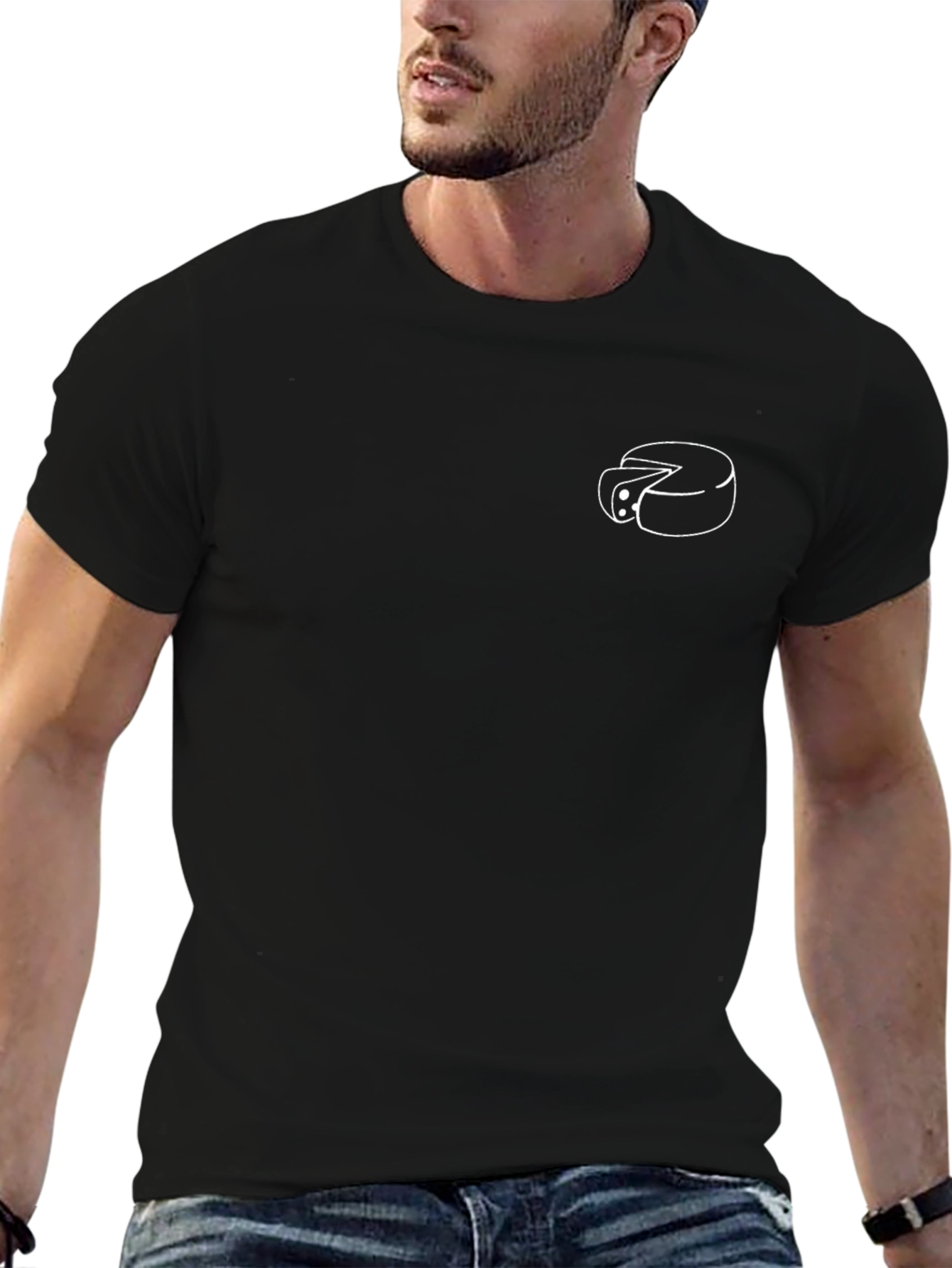 Cheese Graphic Black T-Shirt - Casual Style