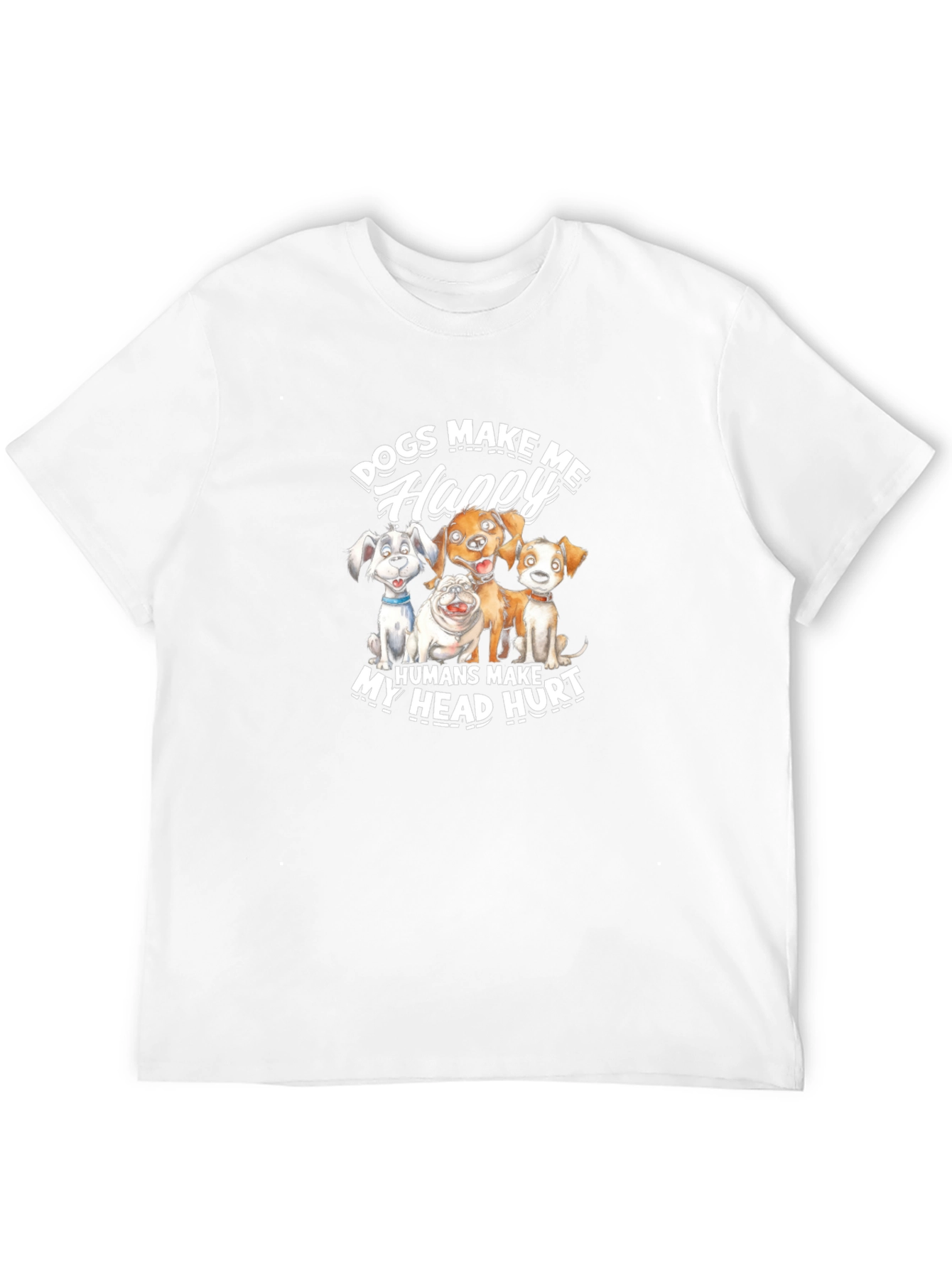 Dogs Make Me Happy Graphic Tee
