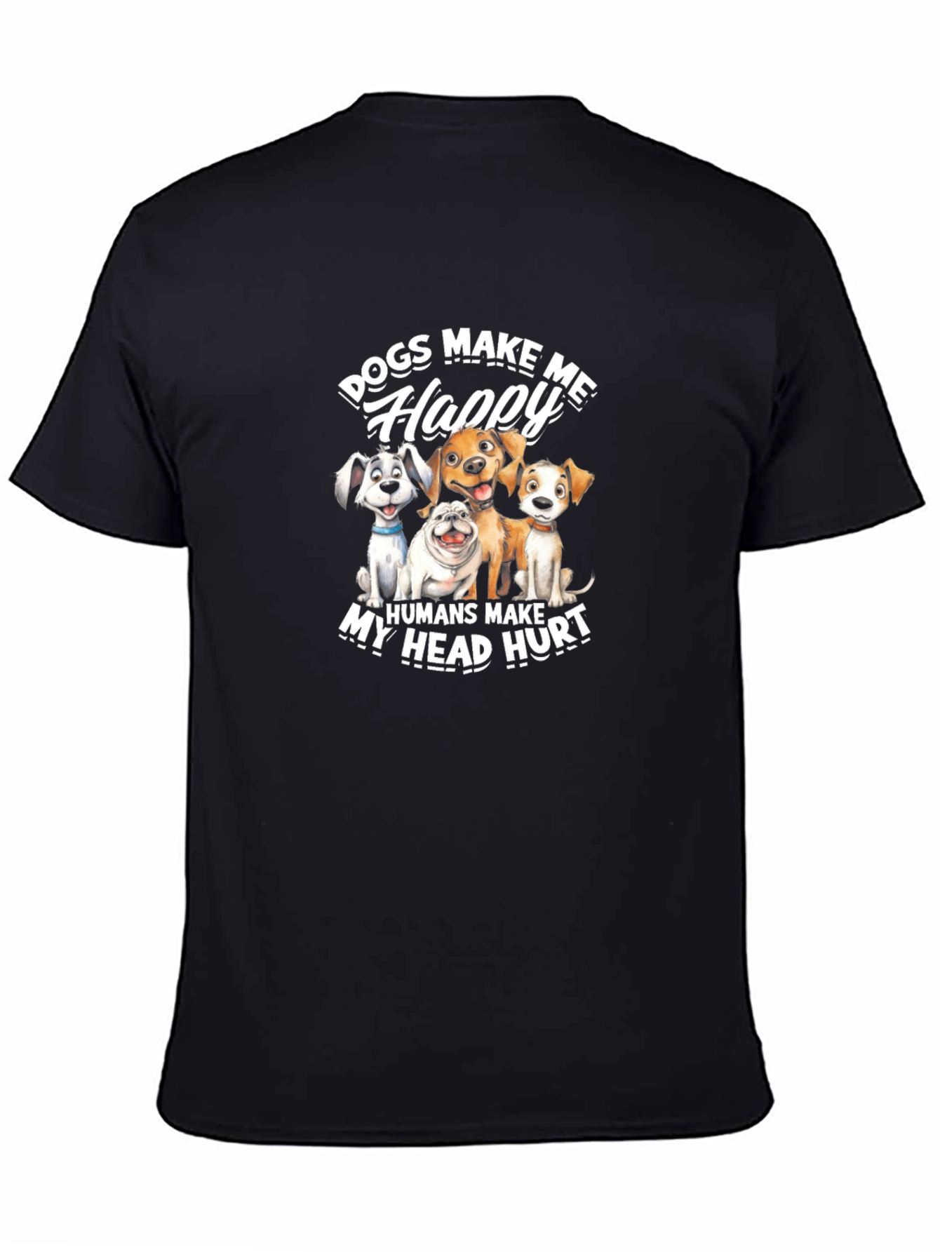 Dogs Make Me Happy Graphic Tee