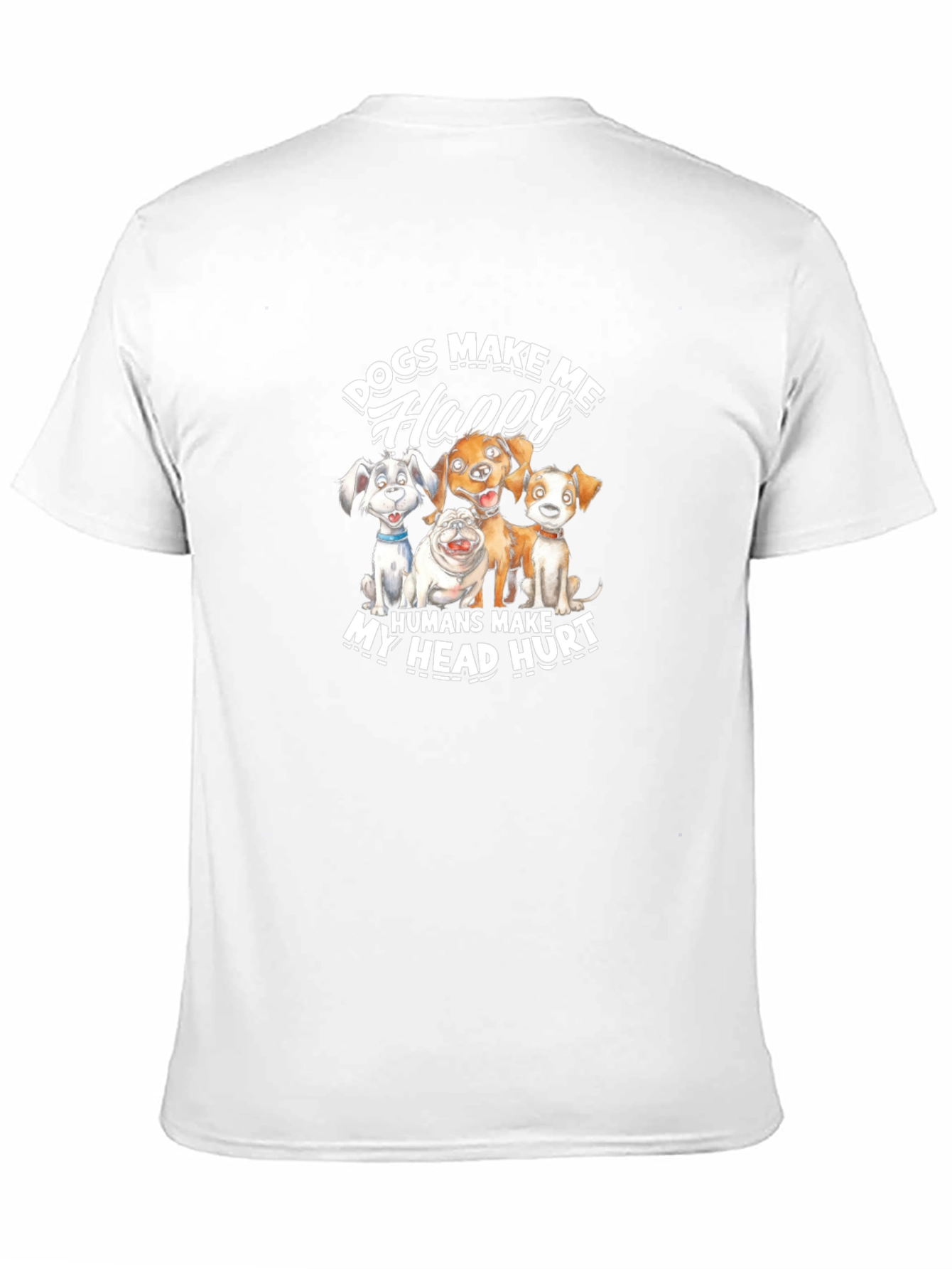 Dogs Make Me Happy Graphic Tee