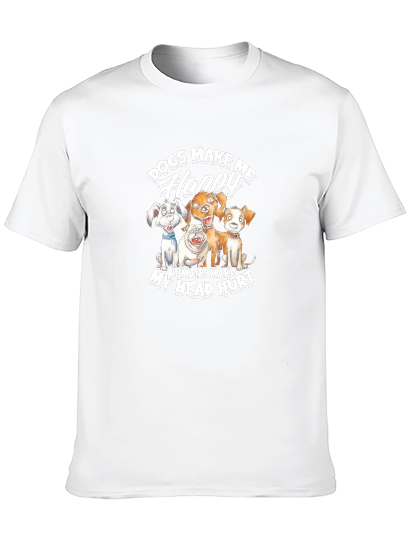 Dogs Make Me Happy Graphic Tee